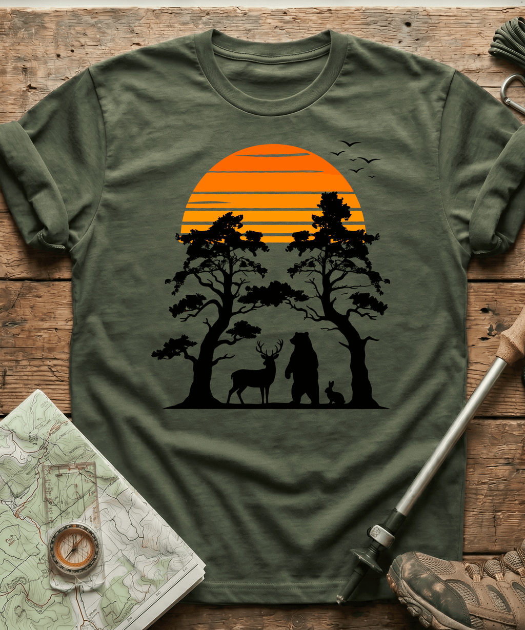 Retro Forest Sunset T-Shirt