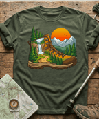 Hiking Boot Waterfall Trail T-Shirt