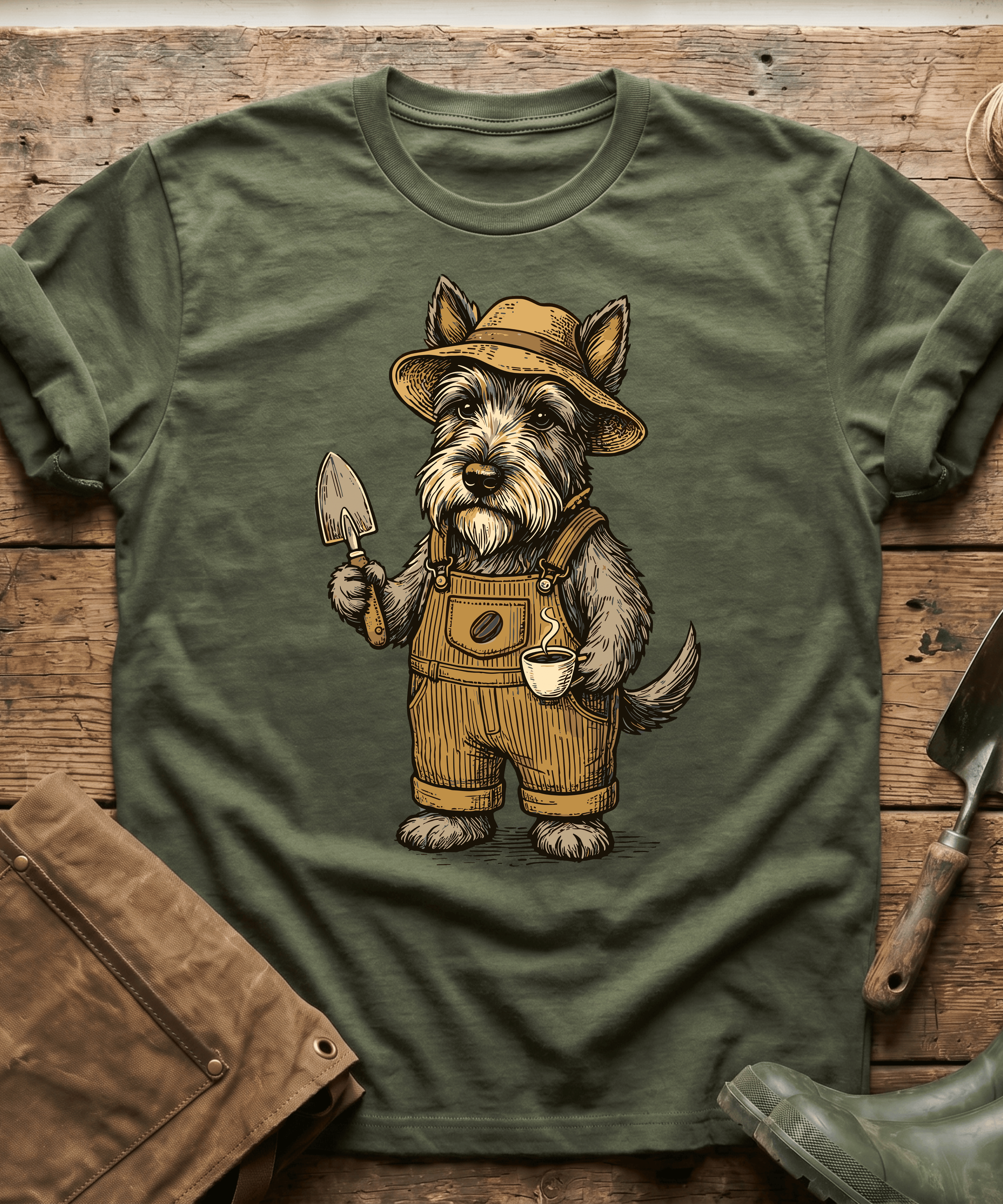 Vintage Gardening Dog Character T-Shirt