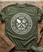 The Dirt Covered Life Gardening Emblem T-Shirt