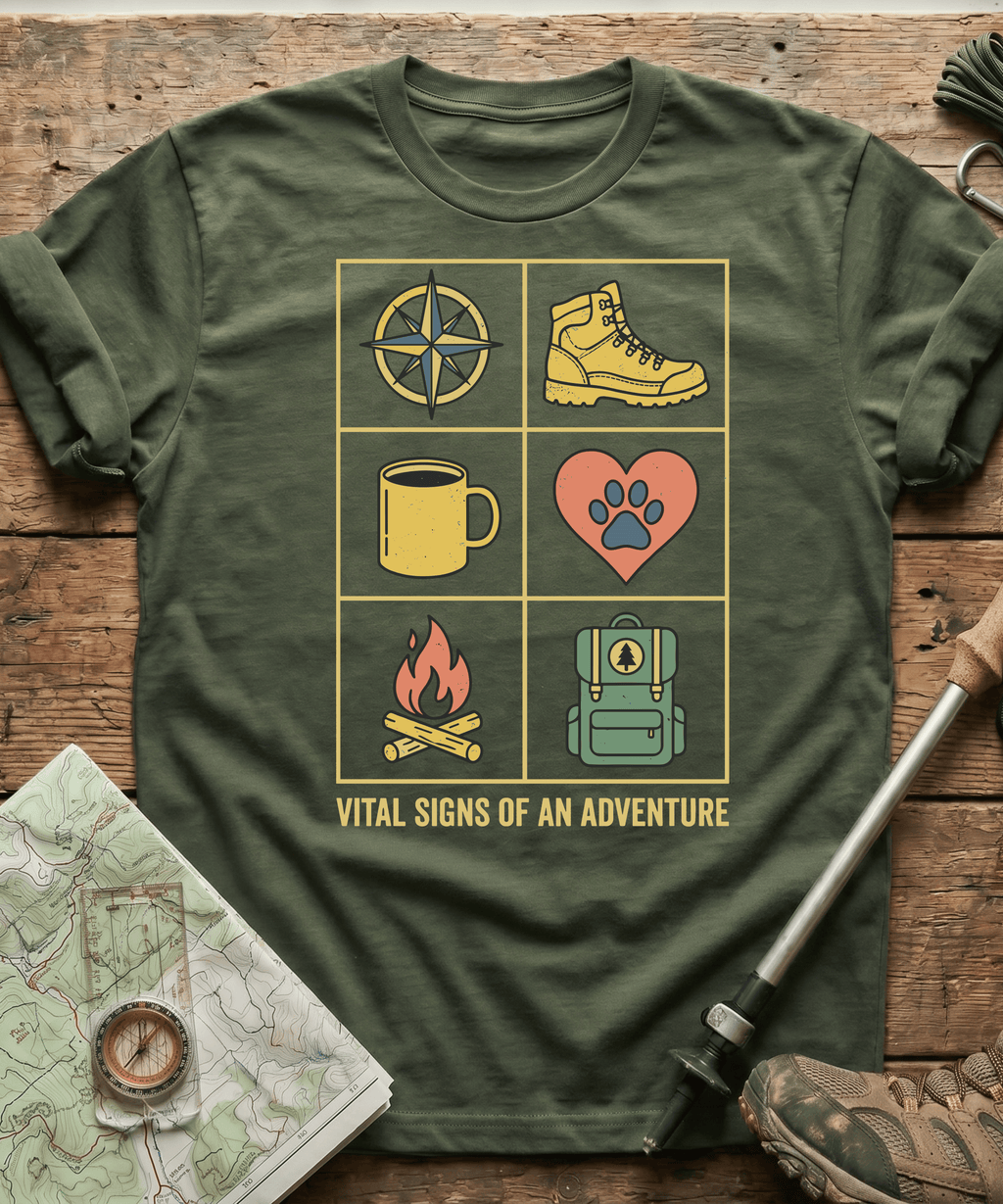 Vital Signs Of An Adventure T-shirt