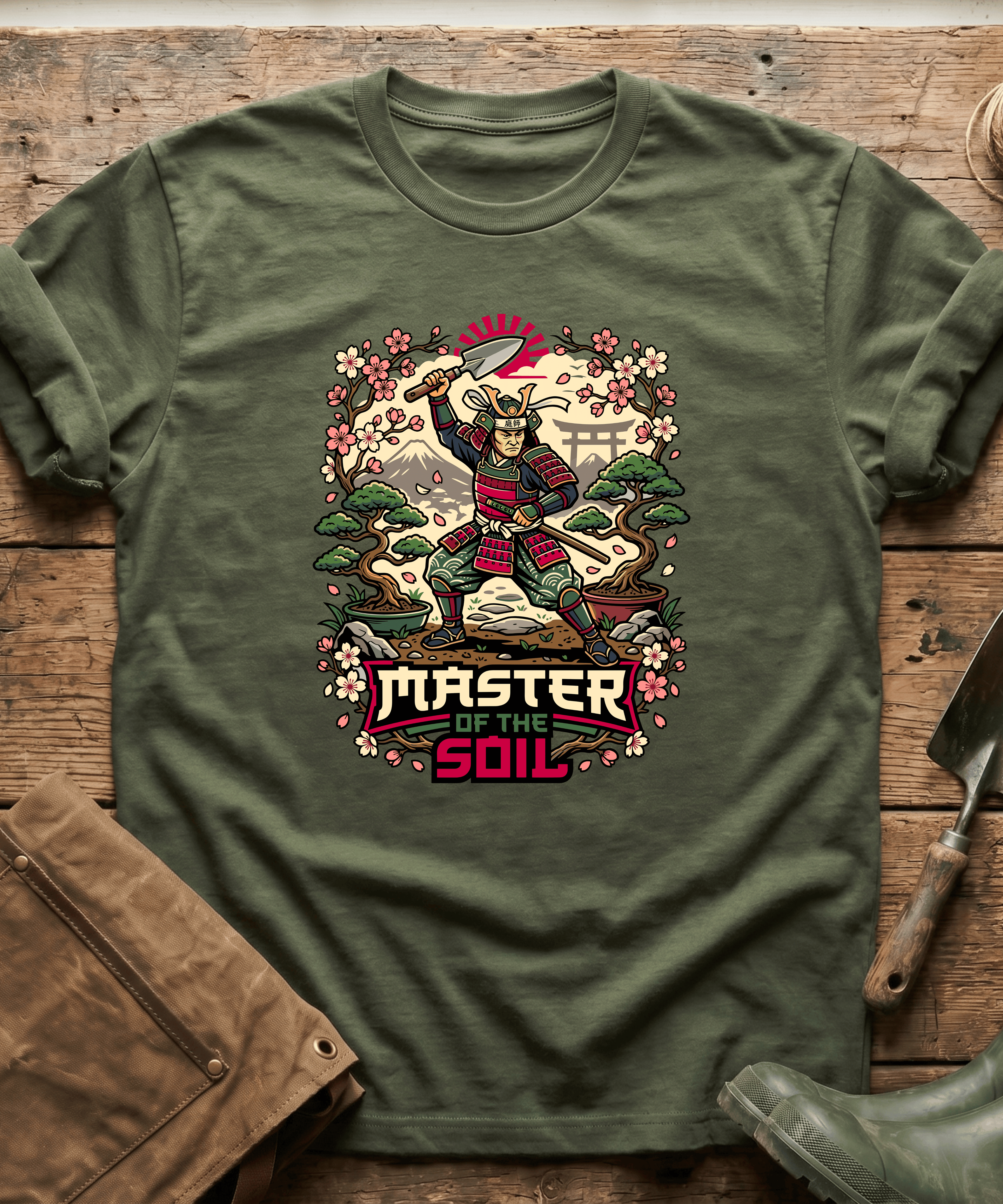 Master Of The Soil Samurai Gardening T-Shirt