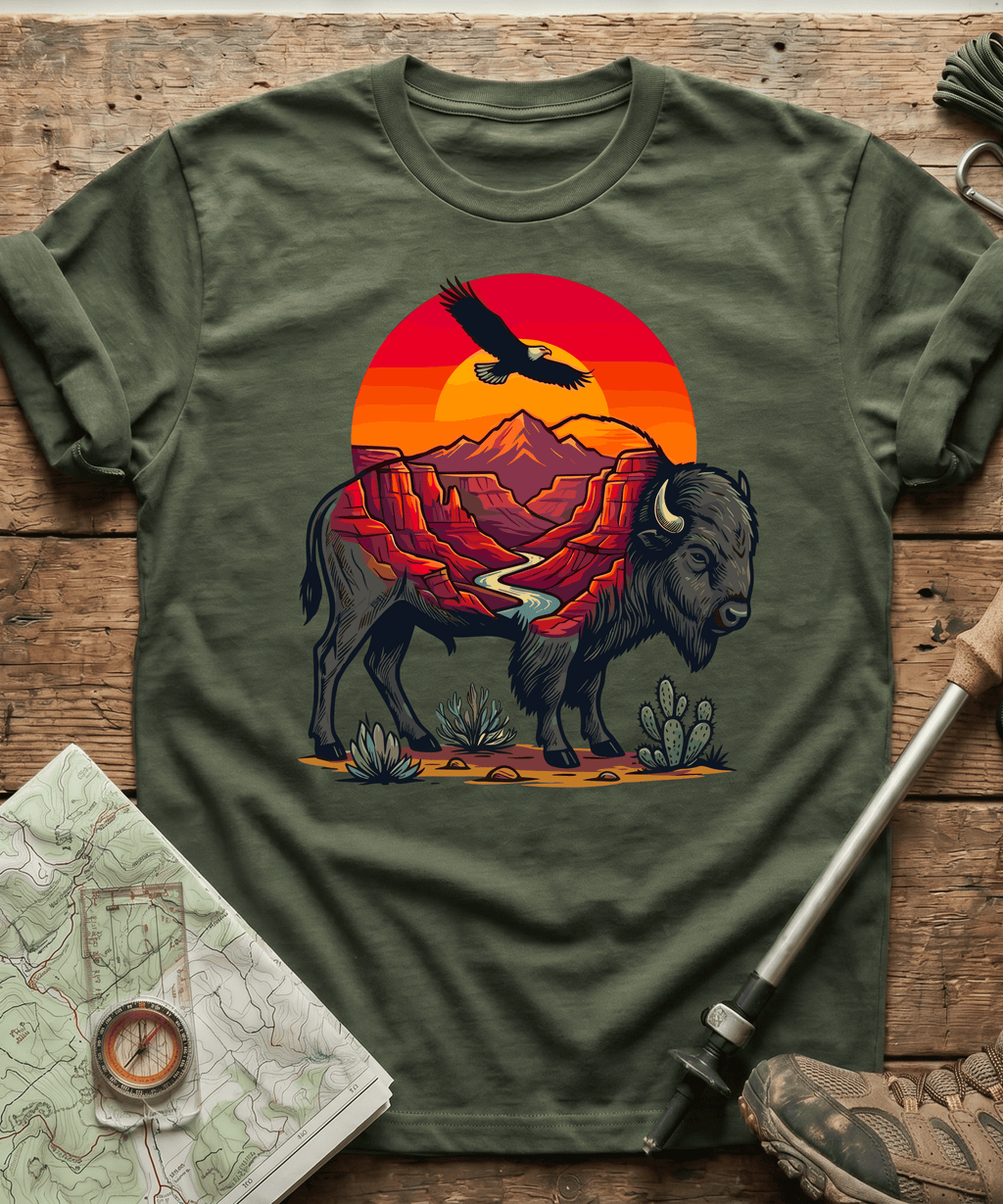 Desert Canyon Bison Eagle T-Shirt