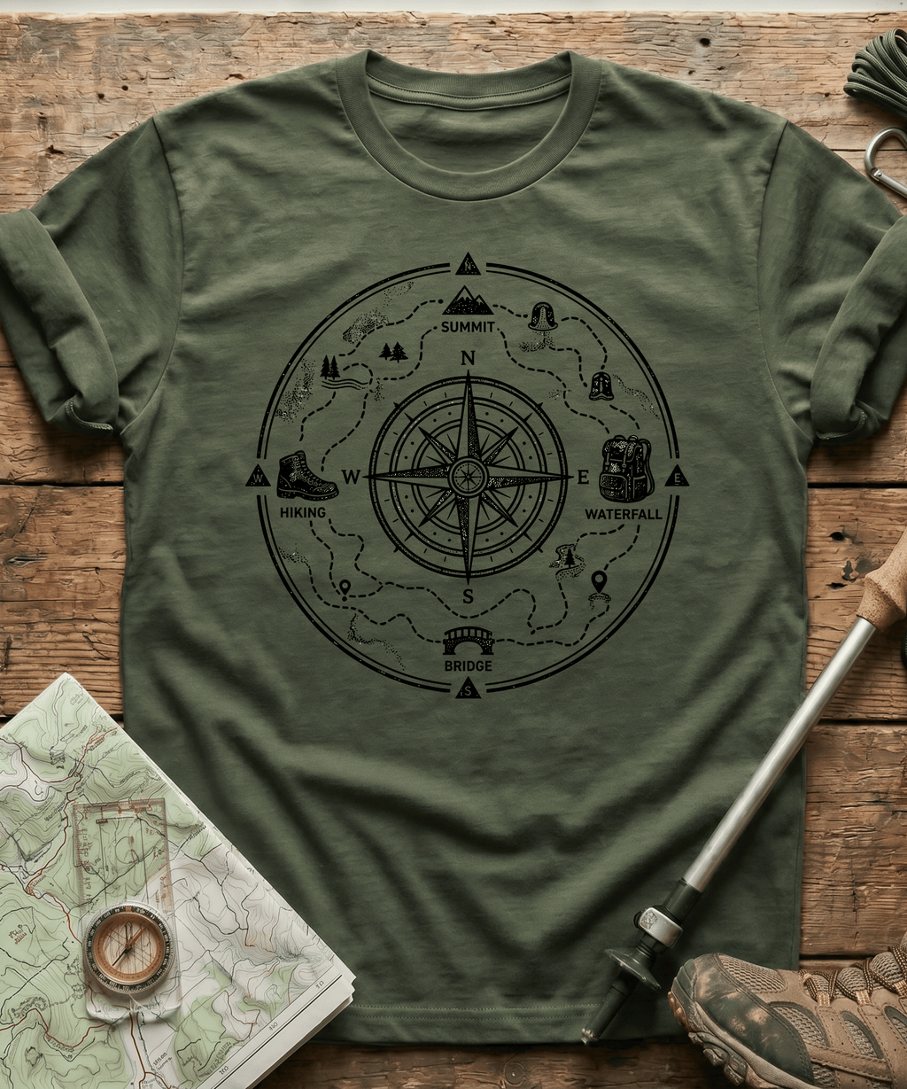 Explorer Compass Blueprint T-Shirt