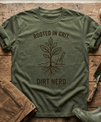 Rooted in Grit Dirt Nerd Gardening T-Shirt