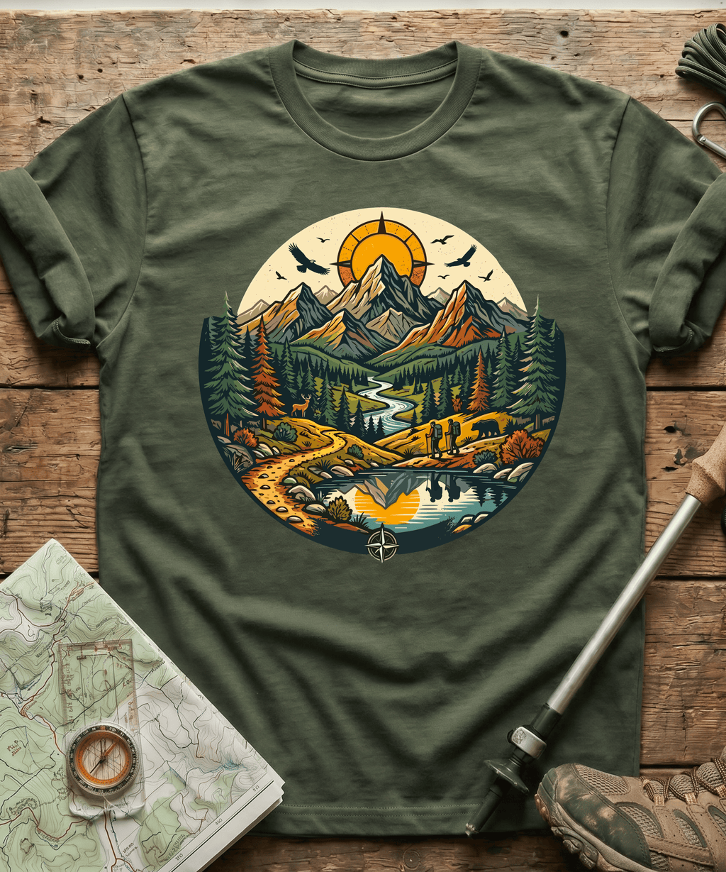 Wilderness Hiking Compass Trails T-Shirt