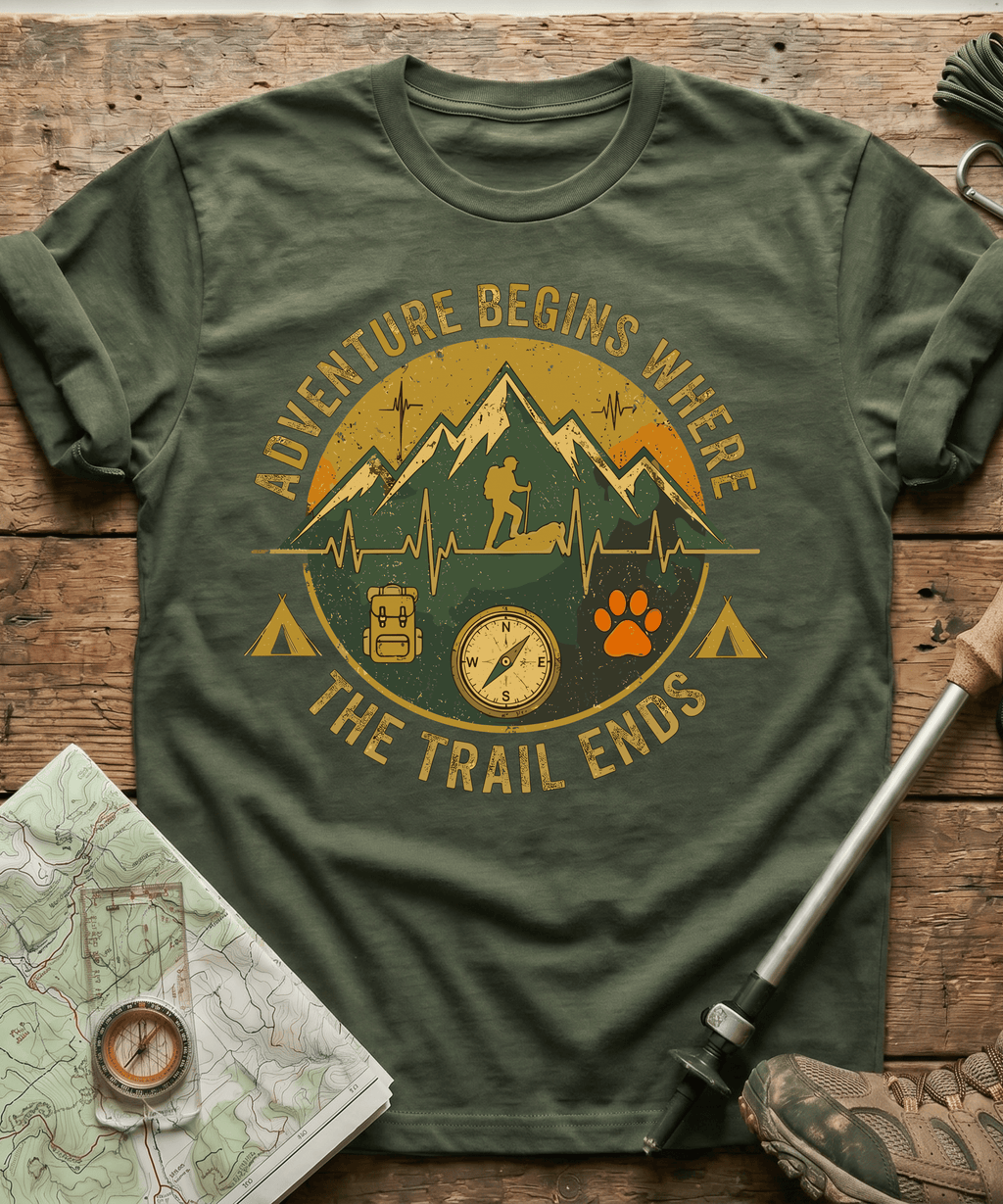 Adventure Begins Where The Trail Ends T-shirt