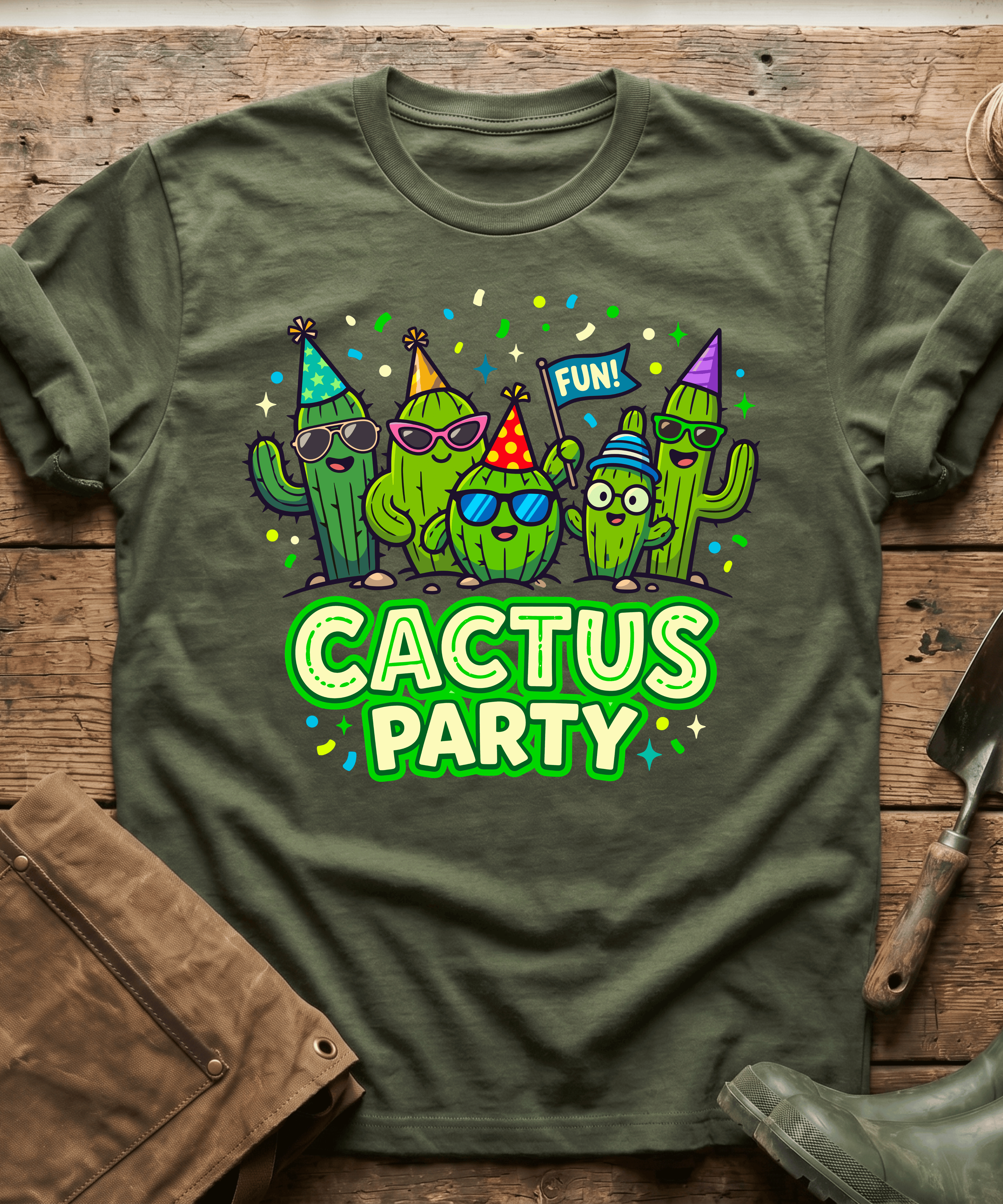 Funny Cactus Party Gardening T-Shirt