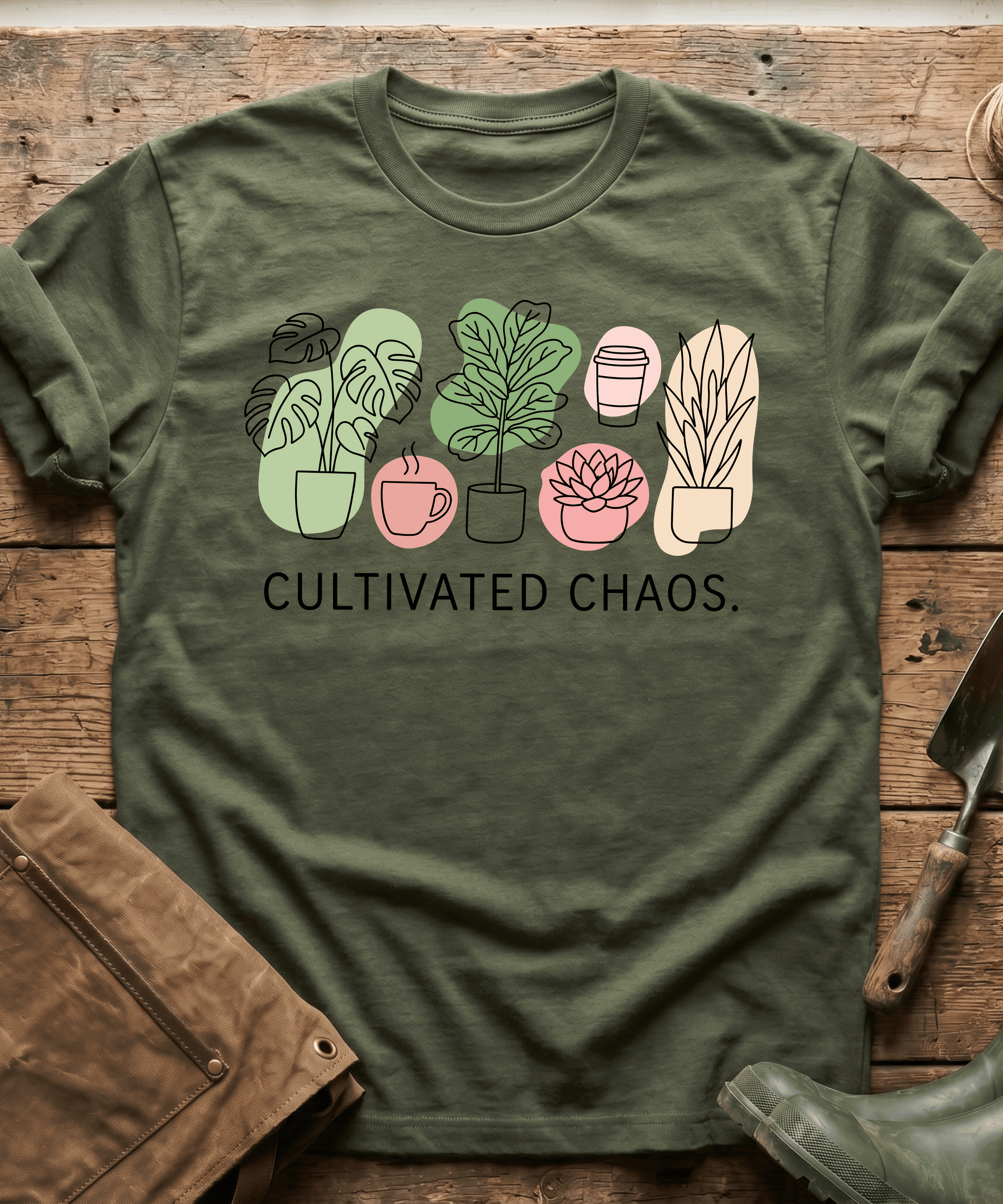 Cultivated Chaos Minimalist Plants T-Shirt