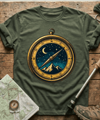 Starry Night Mountain Compass T-Shirt