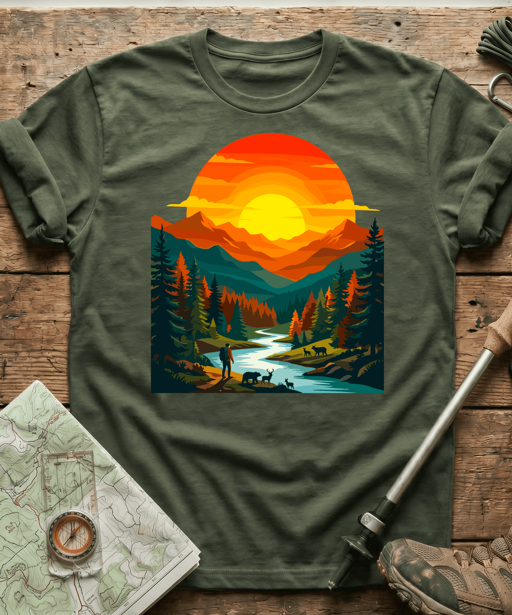 Scenic Wilderness Explorer Sunset T-Shirt