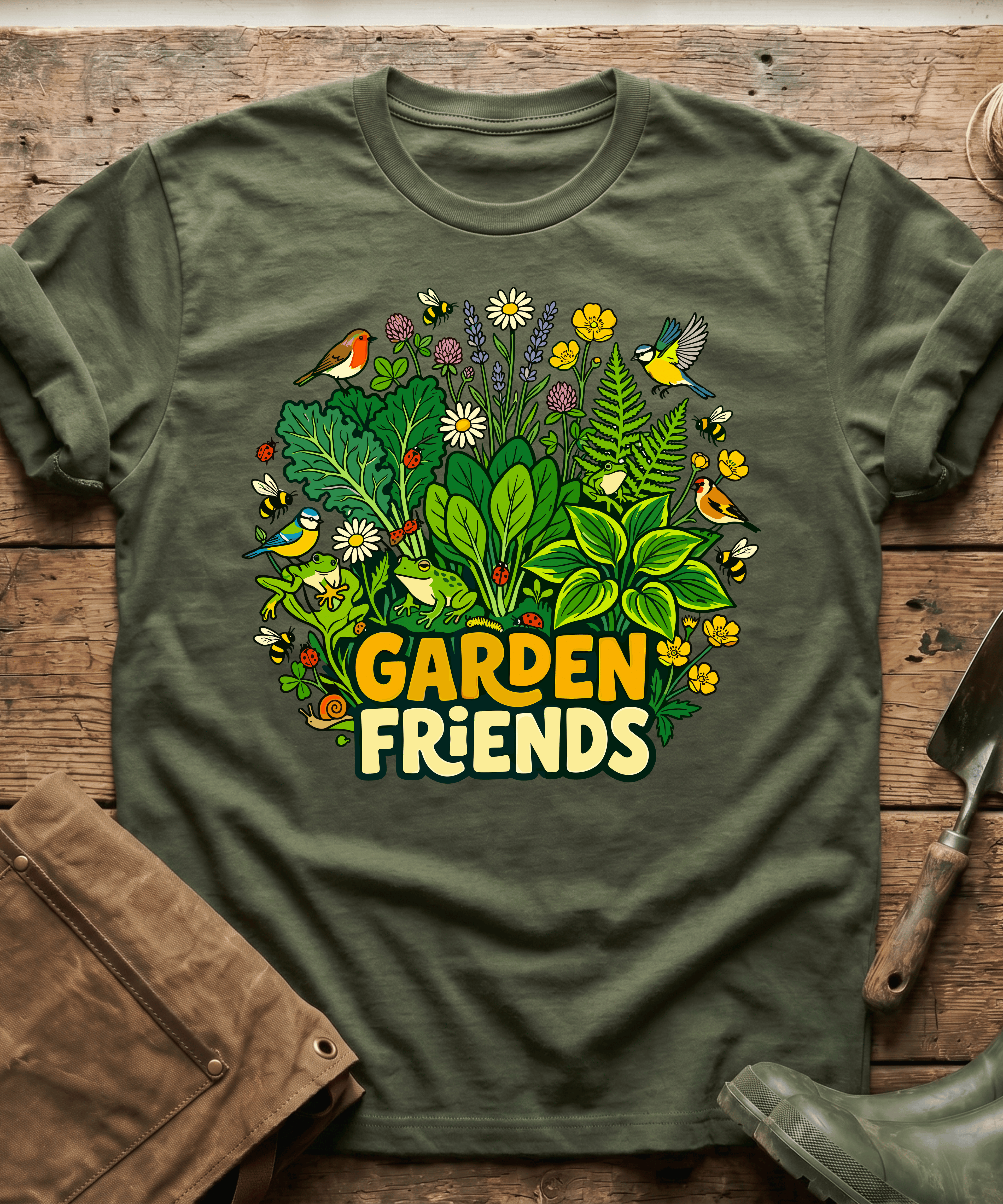 Cute Garden Friends Wildlife T-Shirt