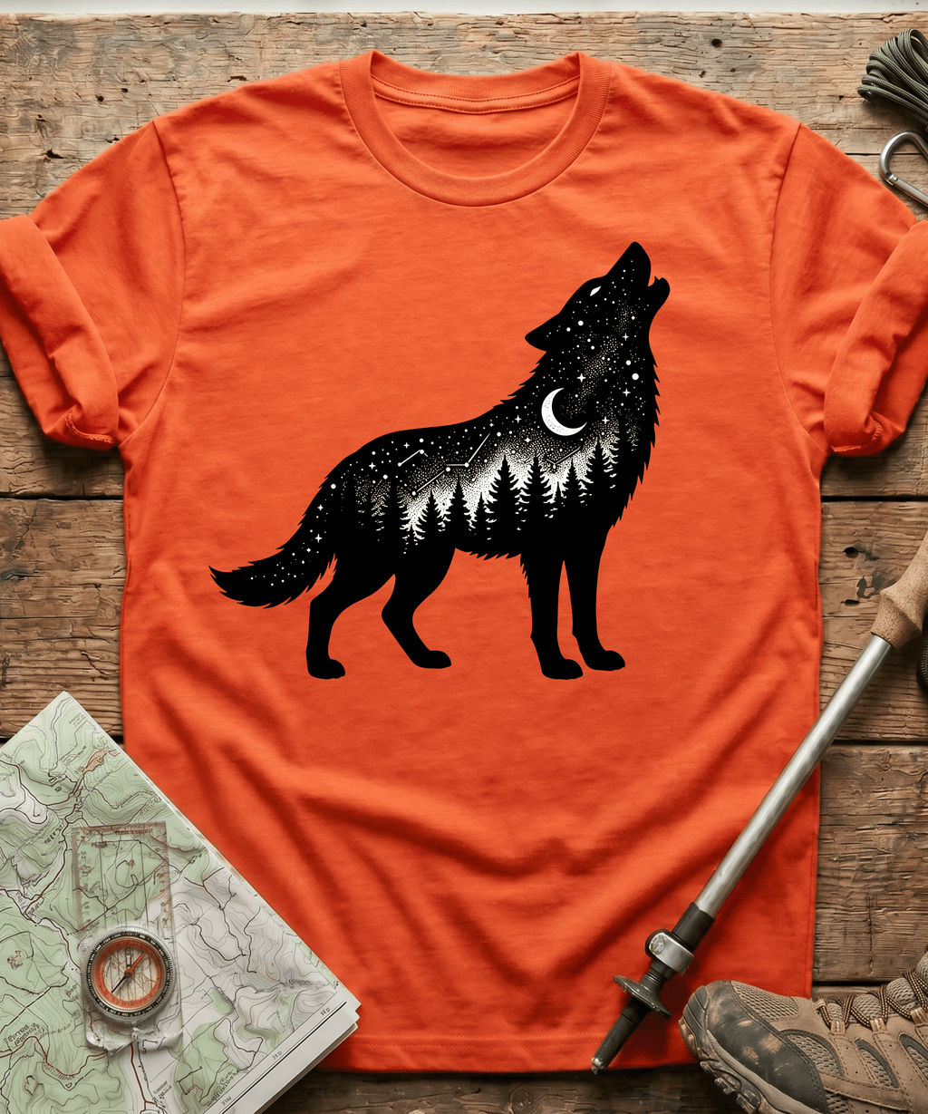 Starry Night Constellation Wolf T-Shirt