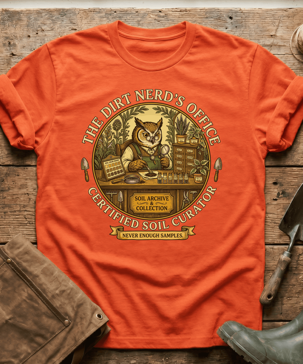 Certified Soil Curator Owl Office T-Shirt