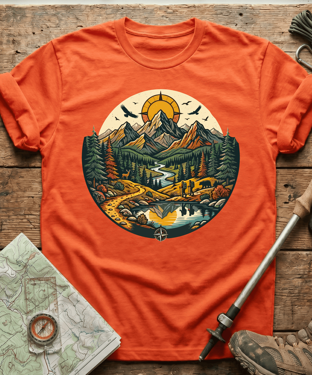 Wilderness Hiking Compass Trails T-Shirt