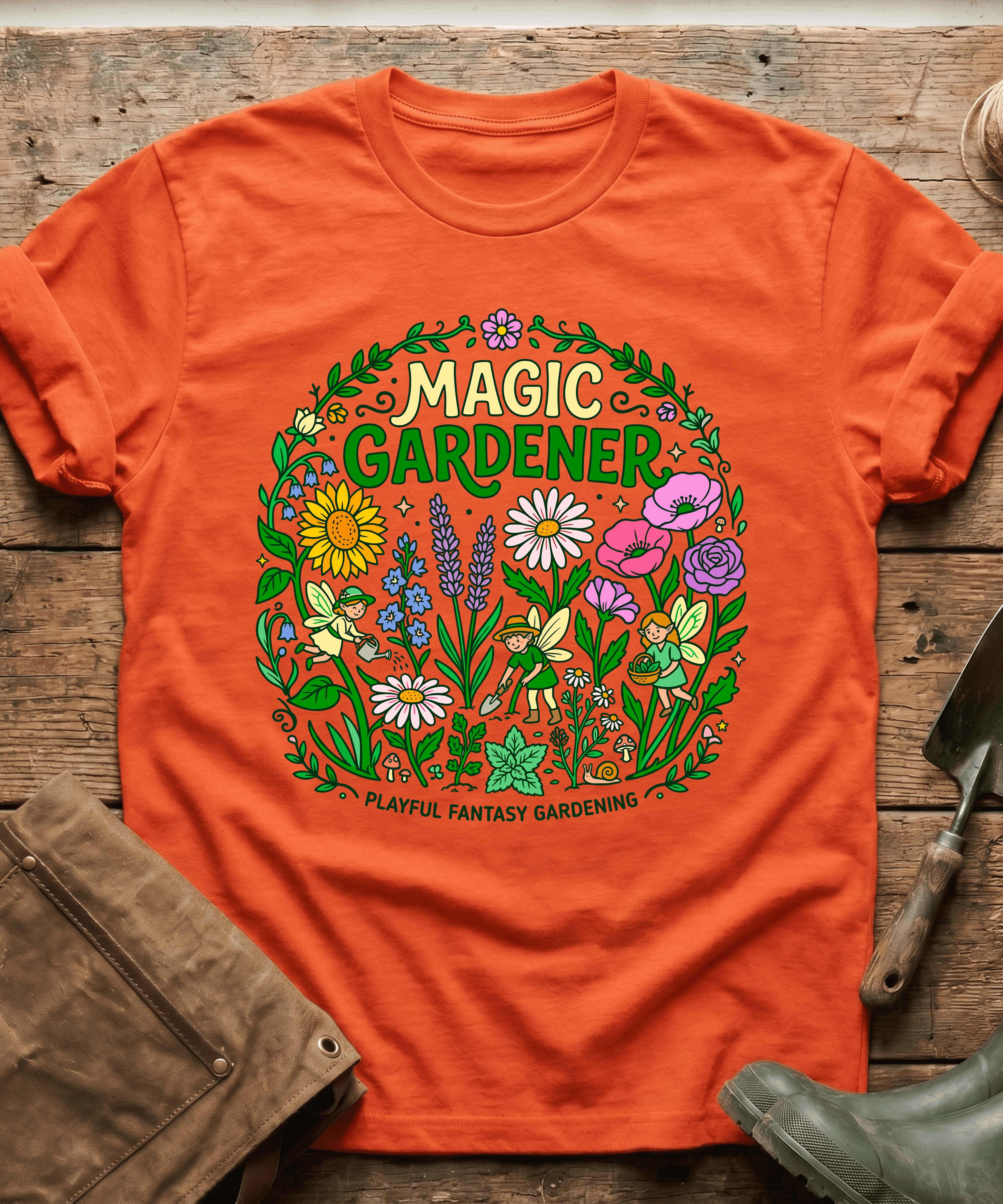 Magic Gardener Playful Fantasy Gardening T-Shirt