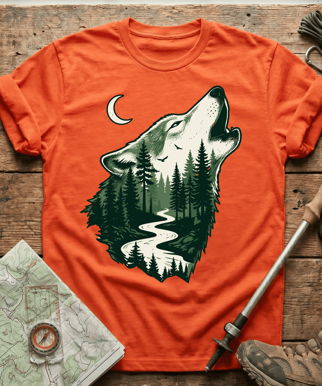 Howling Wolf Forest River T-Shirt