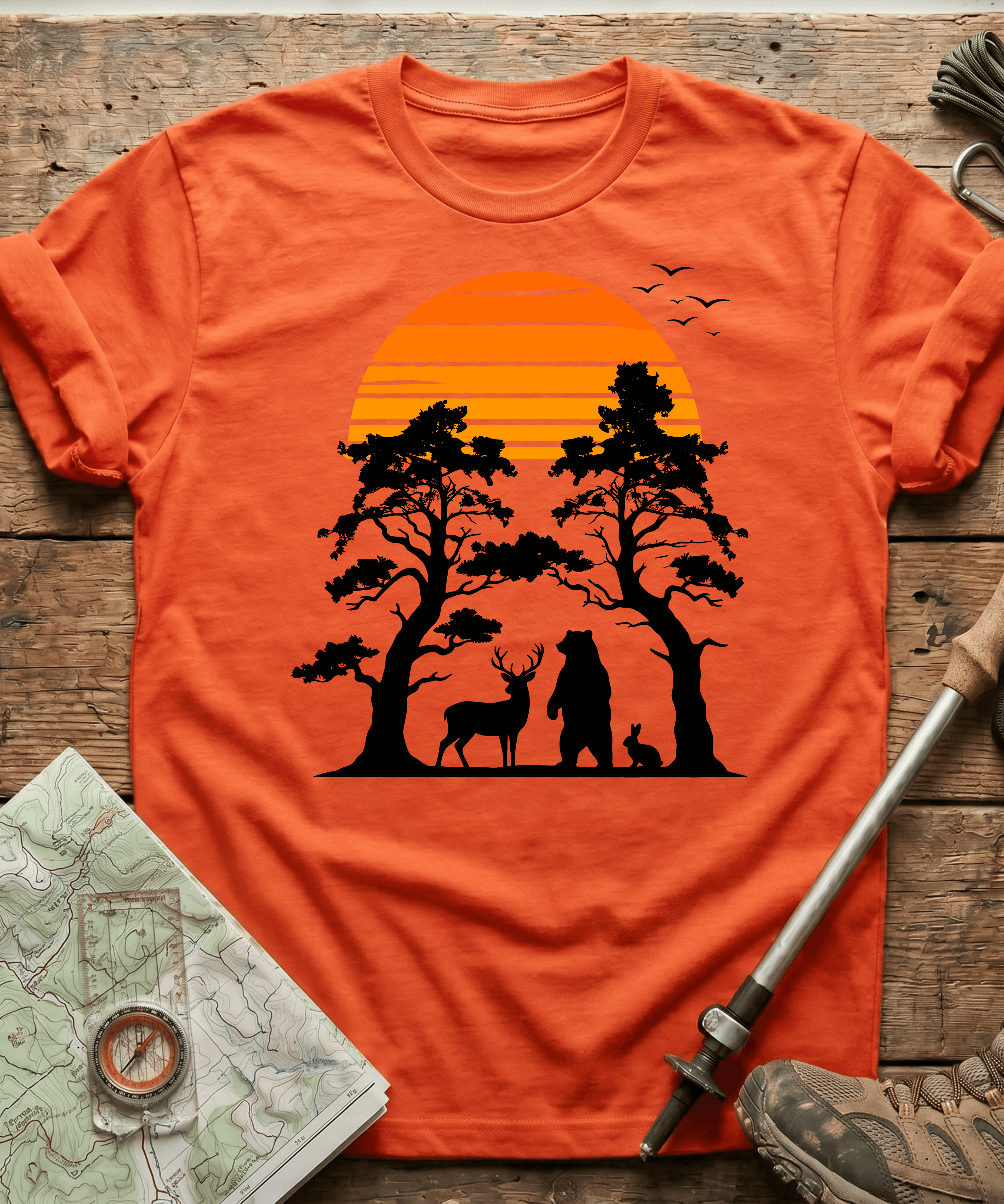 Retro Forest Sunset T-Shirt