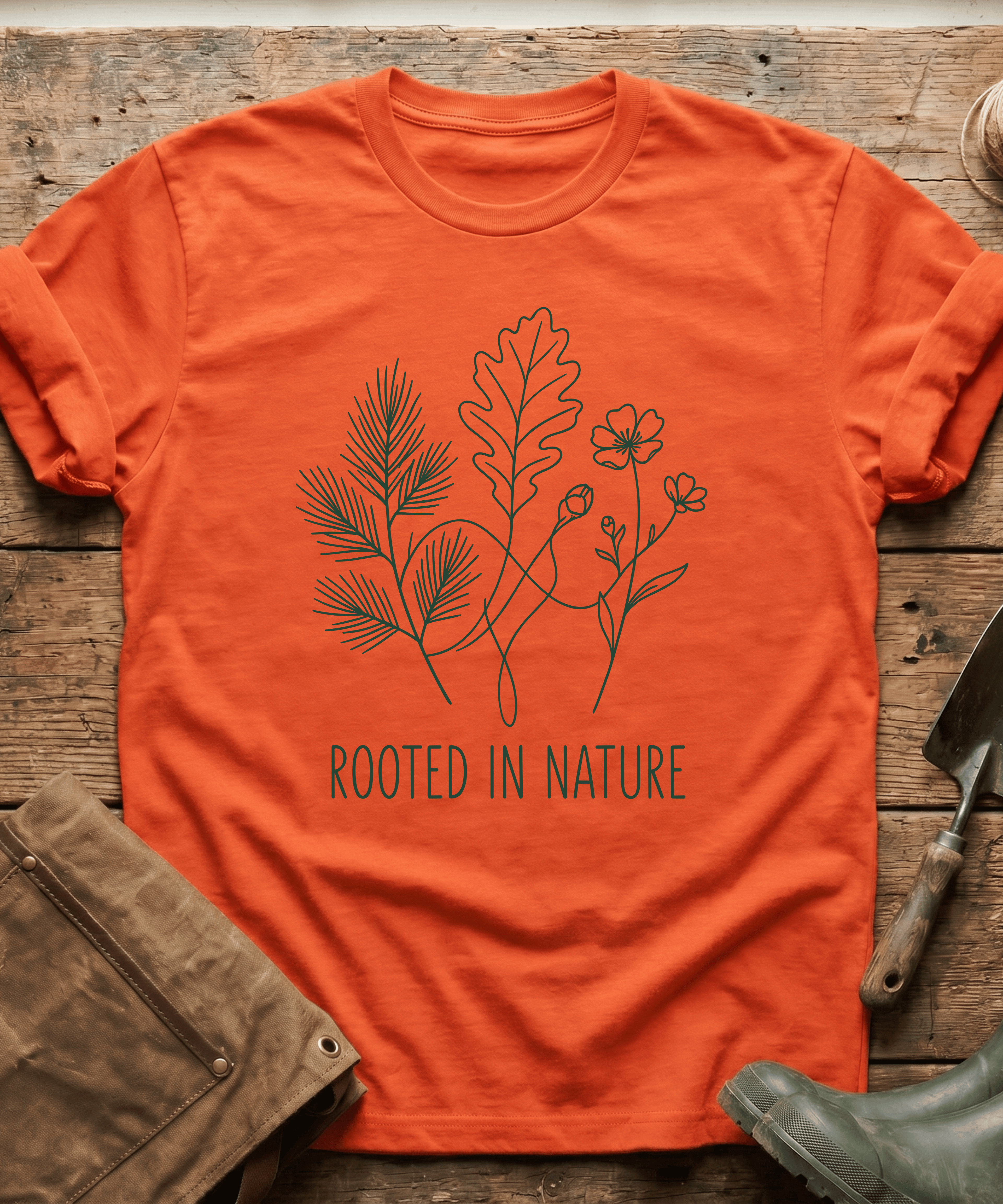 Minimalist Rooted In Nature Wildflowers T-Shirt