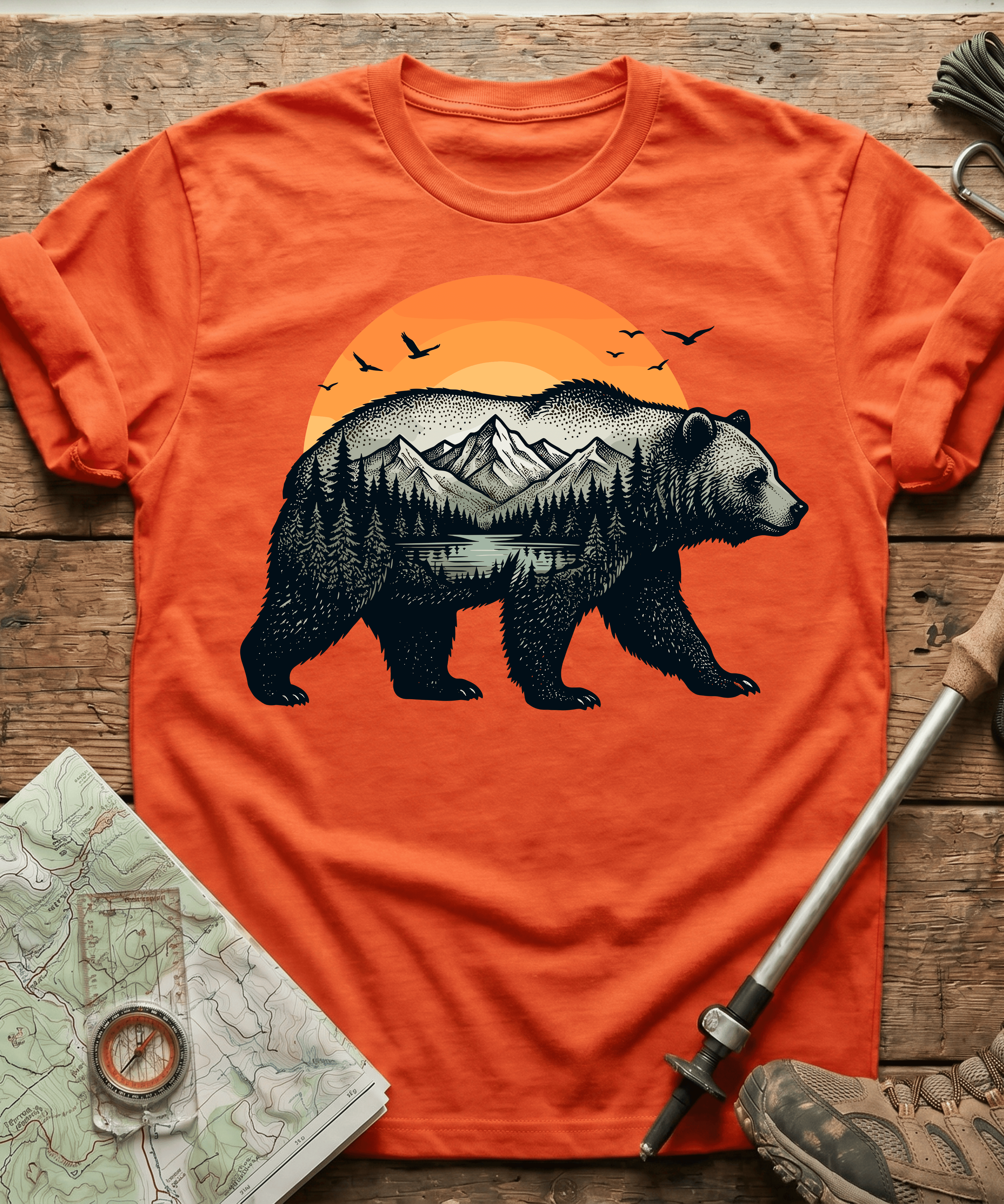 Retro Wilderness Bear T-Shirt