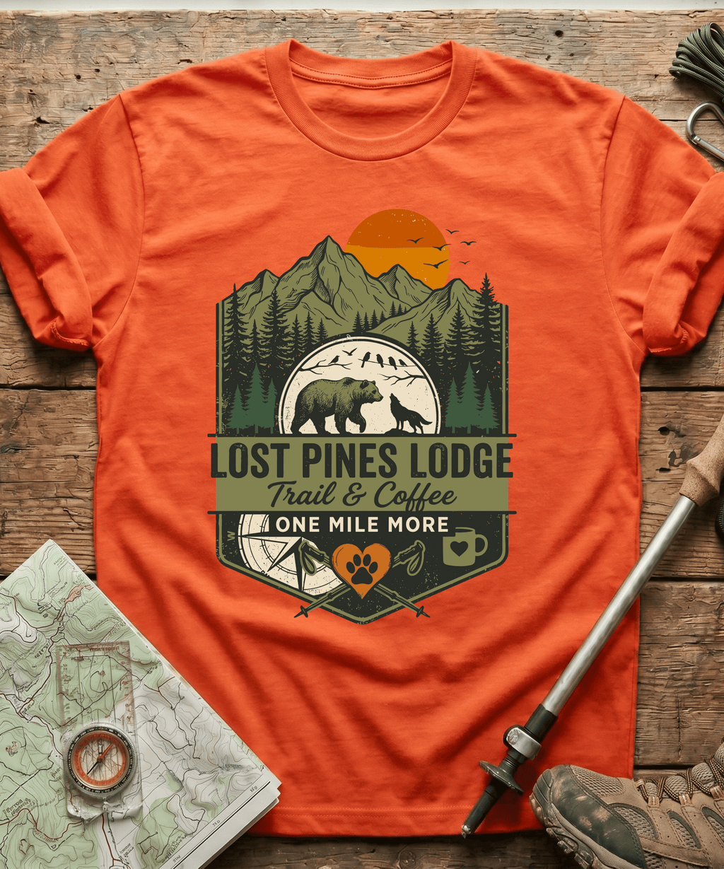 Lost Pines Lodge Trail And Coffee T-shirt