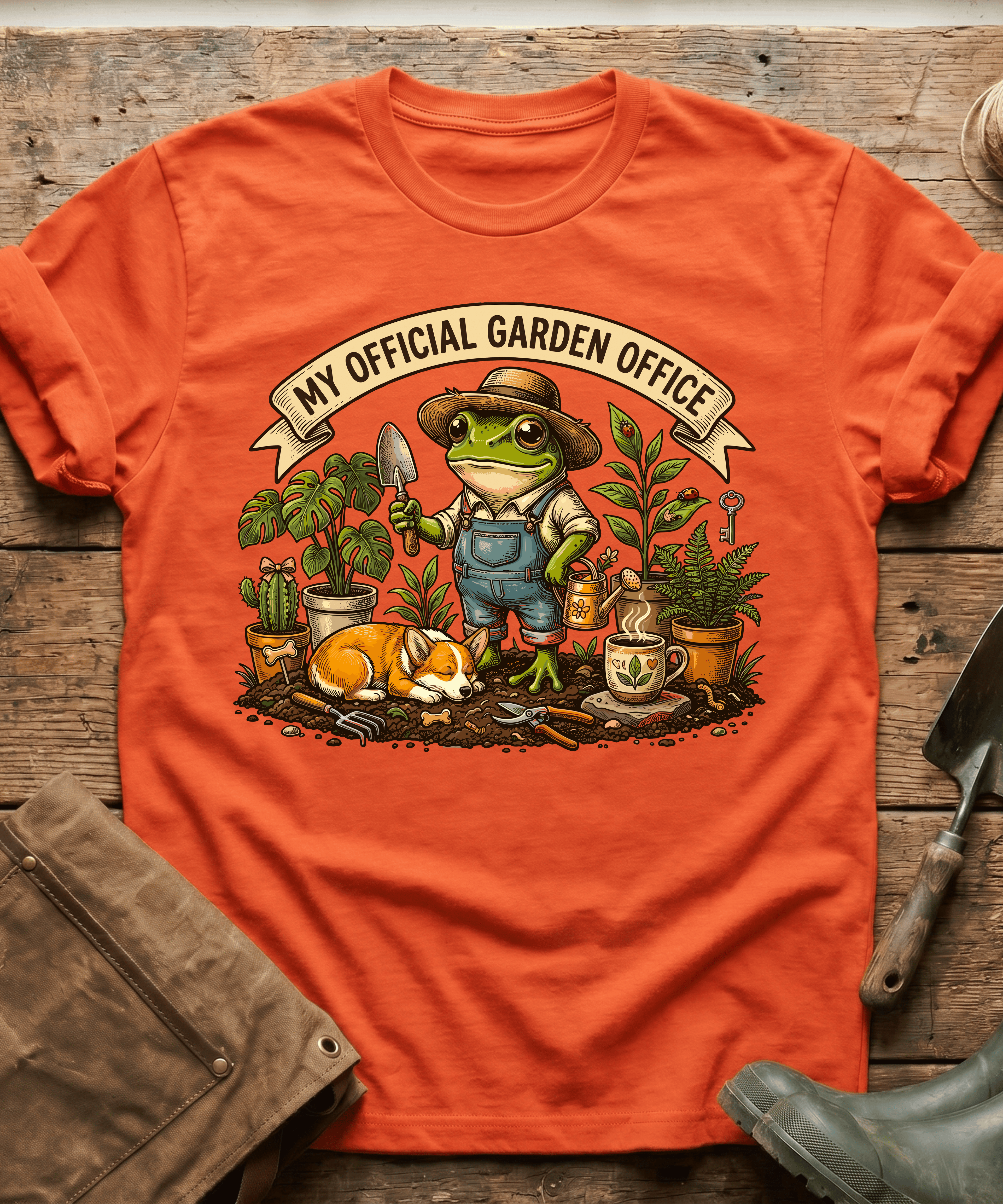 My Official Garden Office Frog Corgi T-Shirt