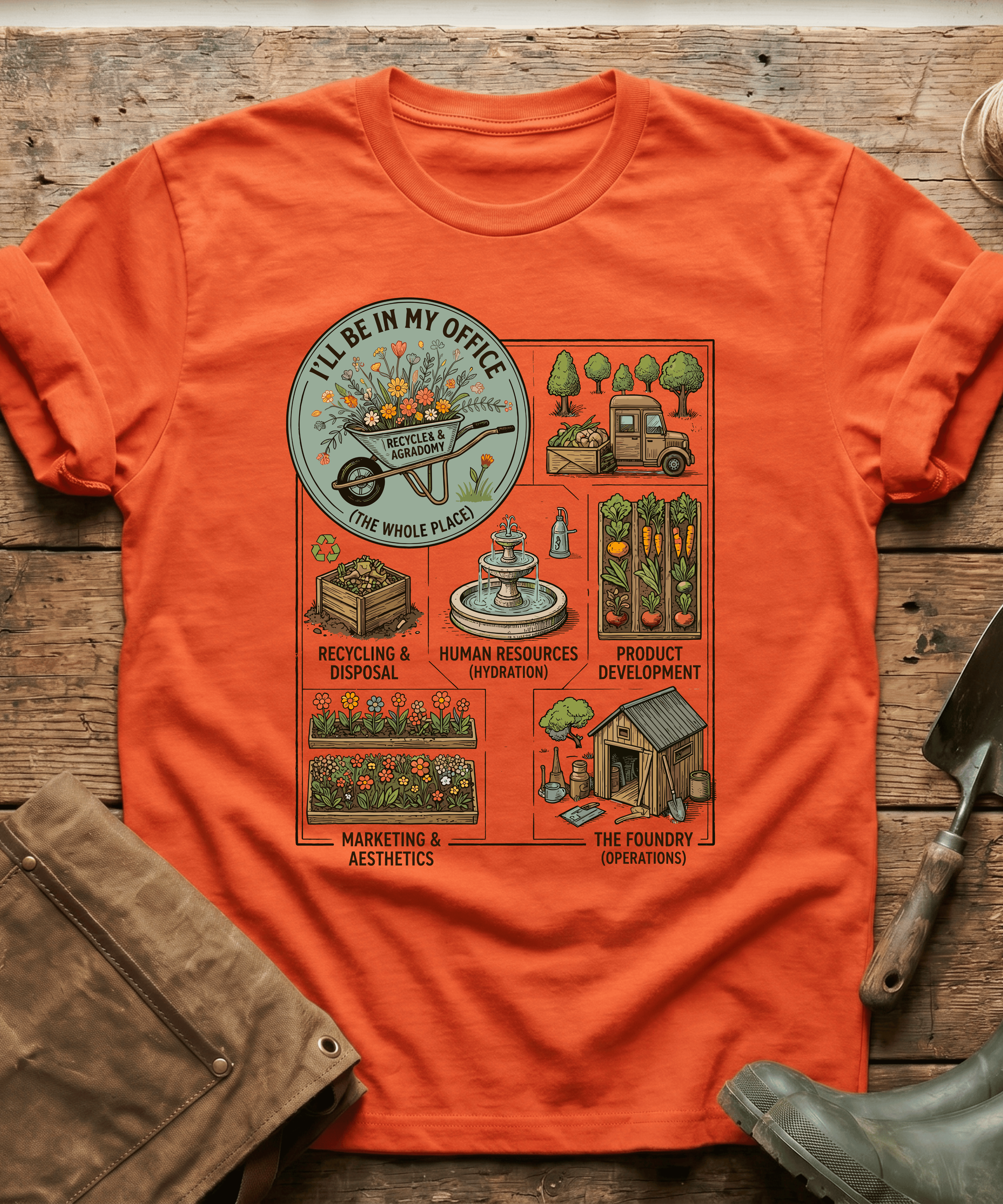 I'll Be In My Office Garden Infographic T-Shirt