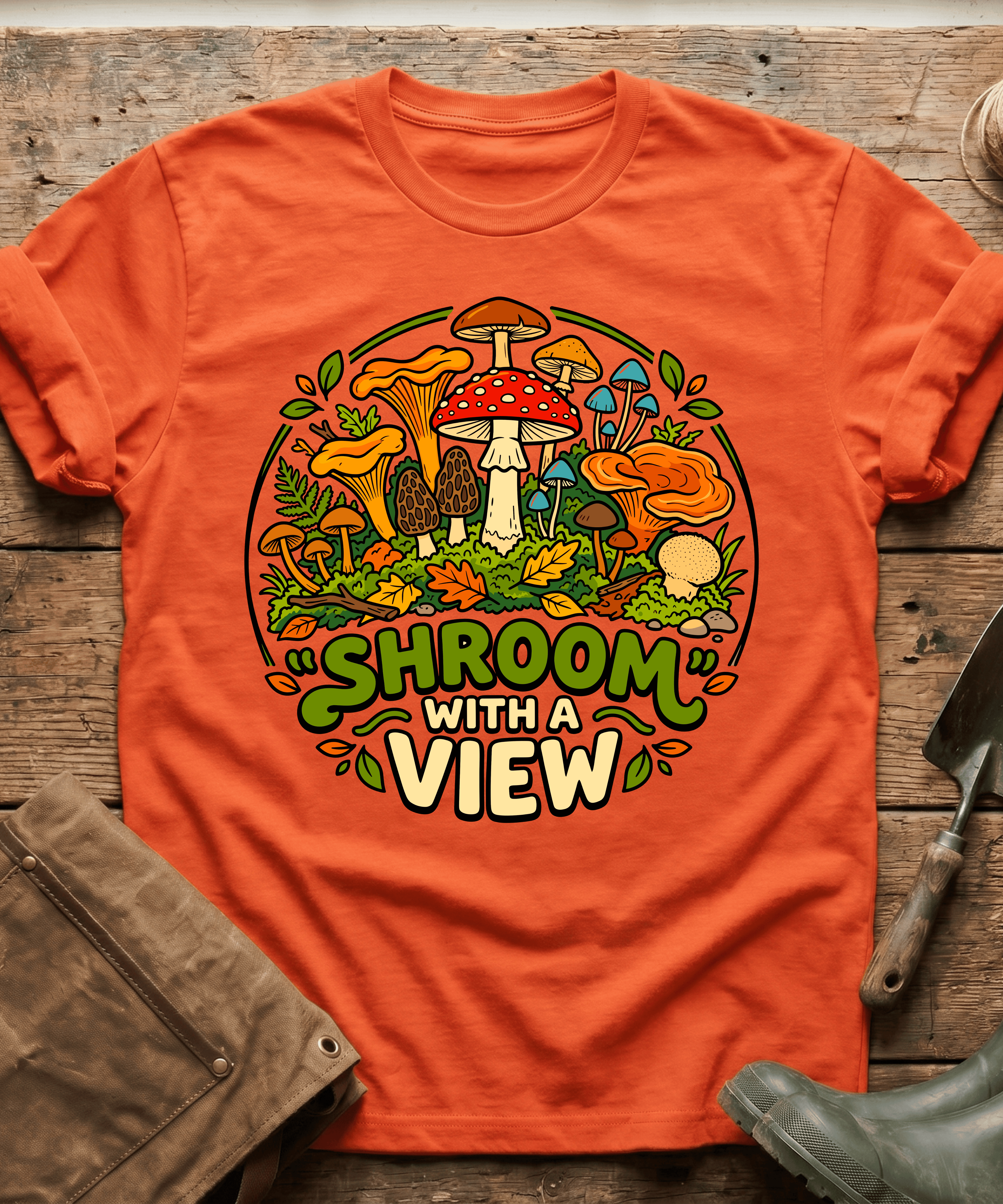 Shroom With A View Wild Mushrooms T-Shirt