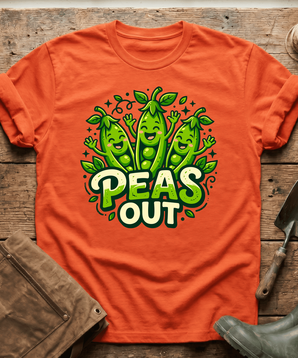 Cute Peas Out Funny Gardening T-Shirt