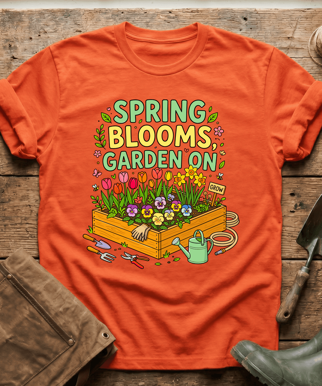Spring Blooms Garden On T-Shirt
