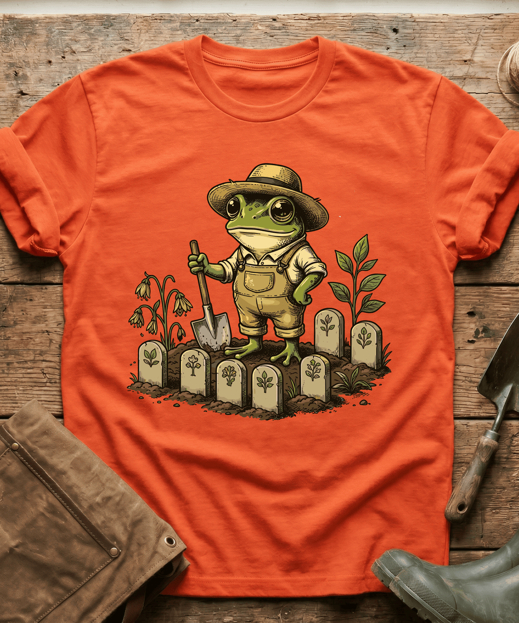 Cute Frog Gardener Sprout Markers T-Shirt