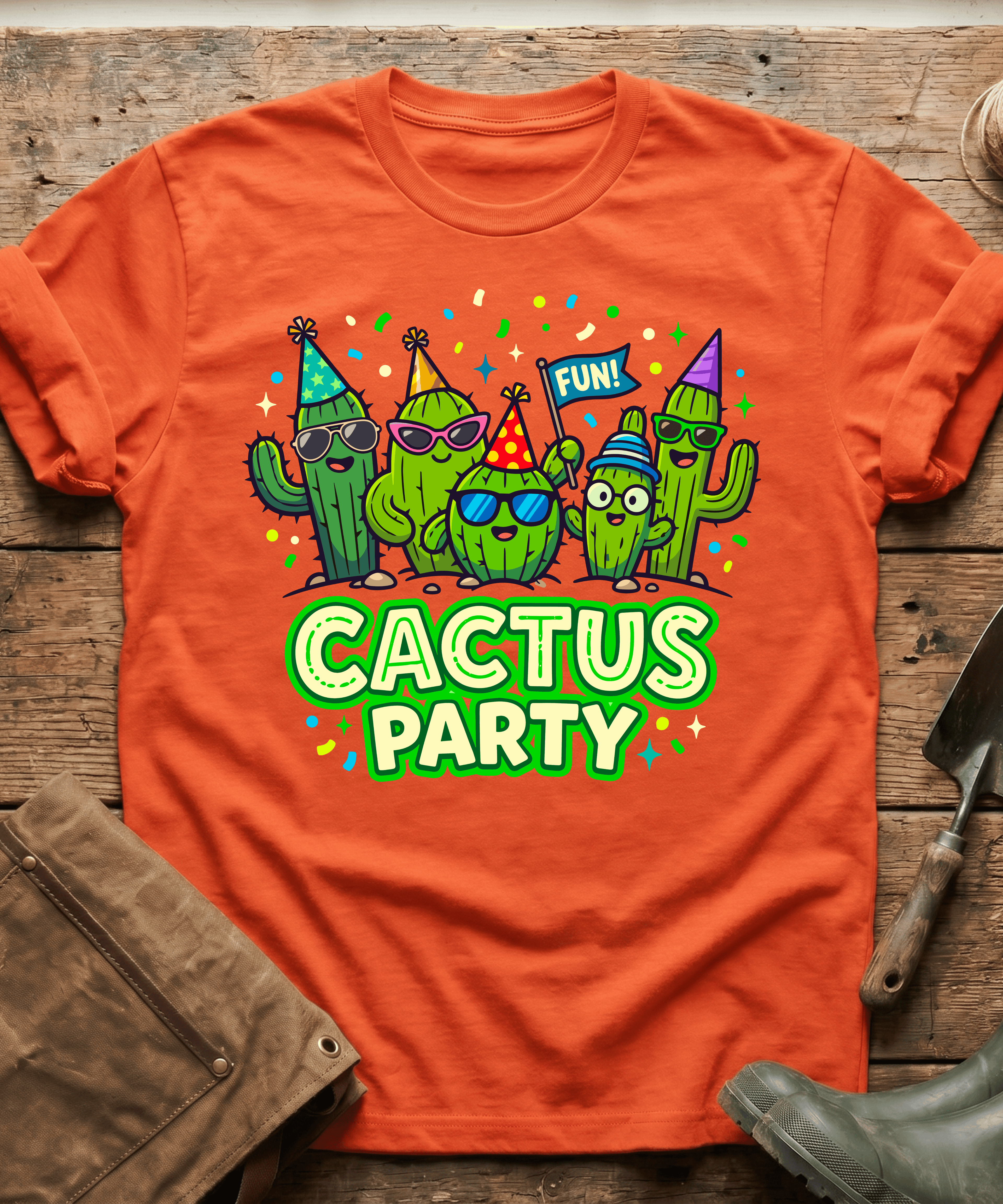 Funny Cactus Party Gardening T-Shirt