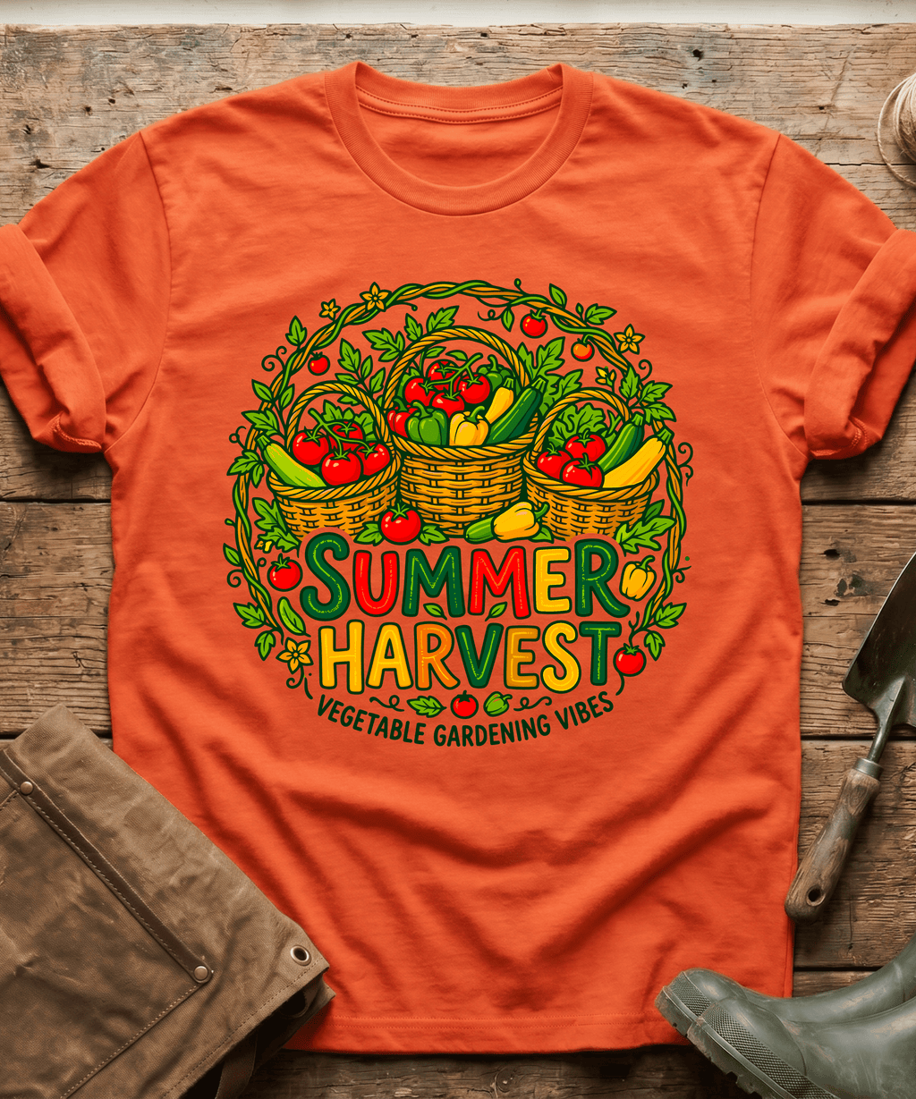 Summer Harvest Vegetable Gardening Vibes T-Shirt