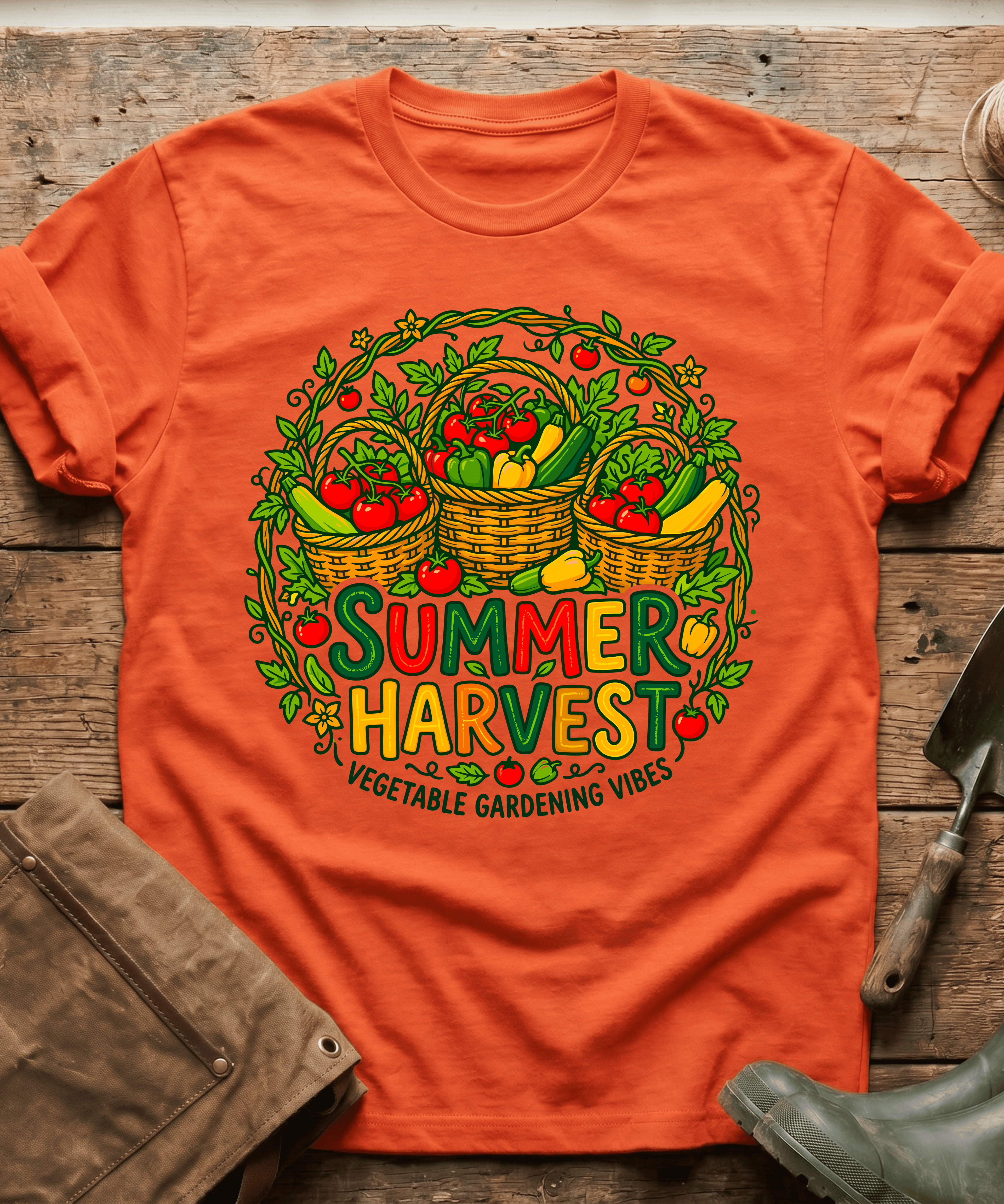 Summer Harvest Vegetable Gardening Vibes T-Shirt
