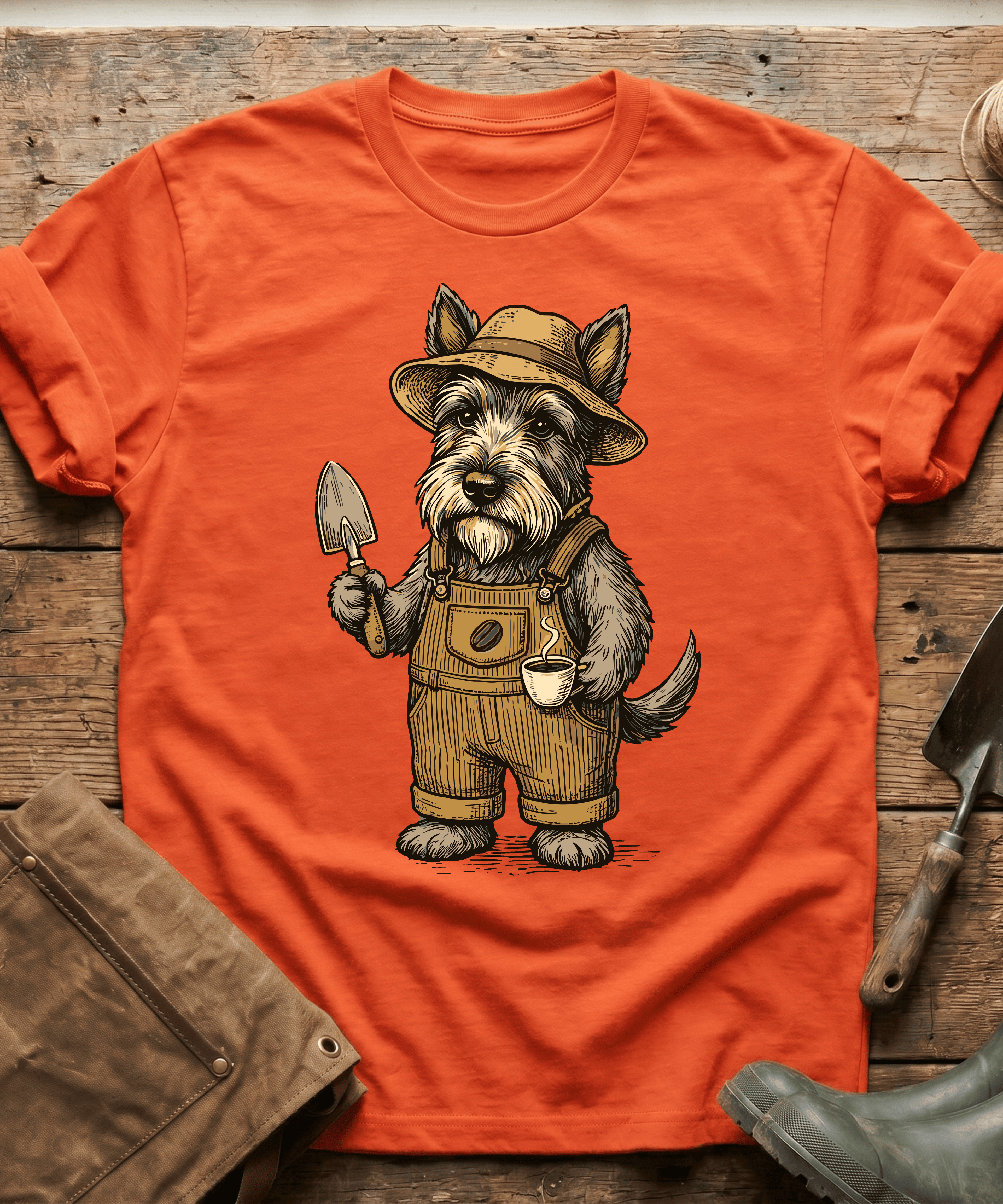 Vintage Gardening Dog Character T-Shirt