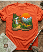 Hiking Boot Waterfall Trail T-Shirt