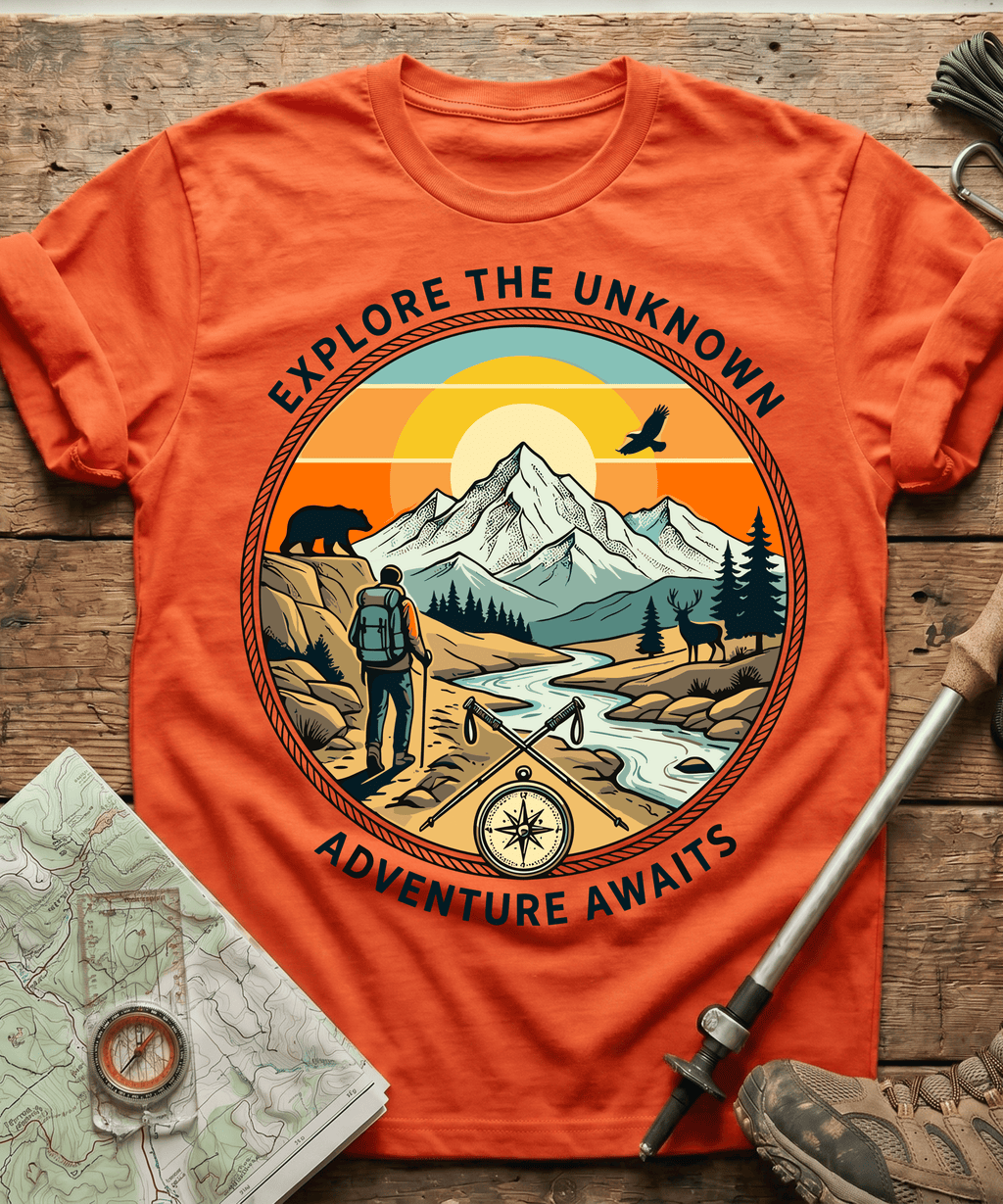 Explore The Unknown Adventure Awaits T-shirt