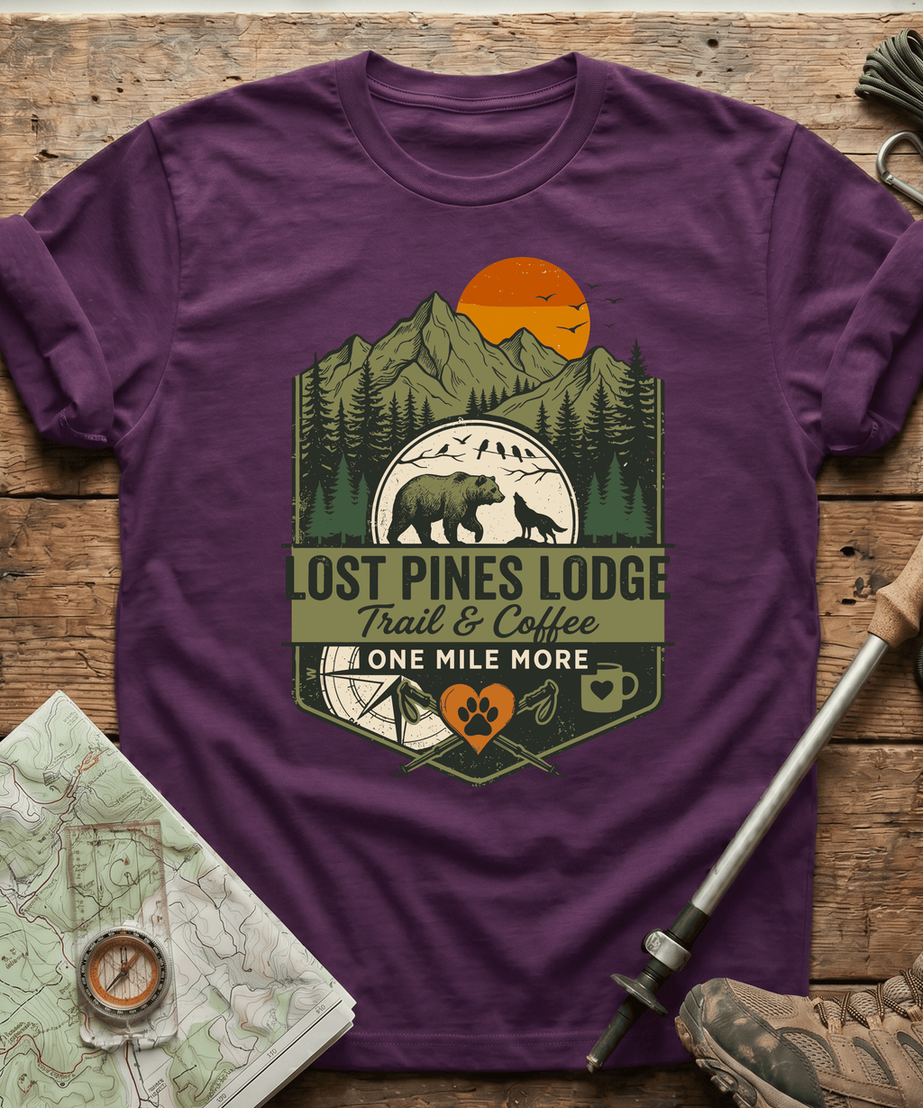 Lost Pines Lodge Trail And Coffee T-shirt