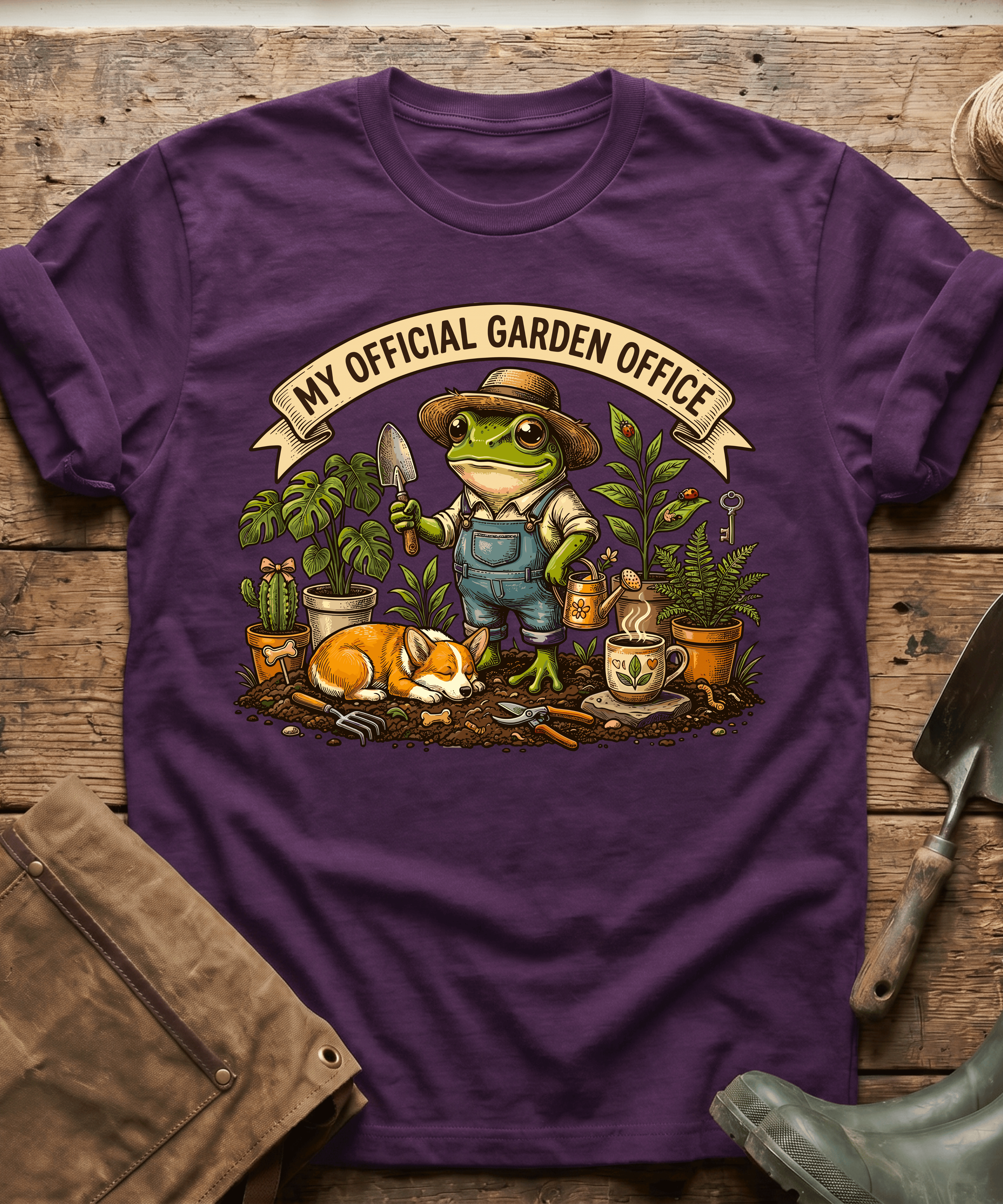 My Official Garden Office Frog Corgi T-Shirt