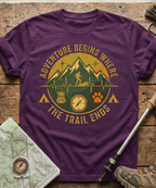 Adventure Begins Where The Trail Ends T-shirt