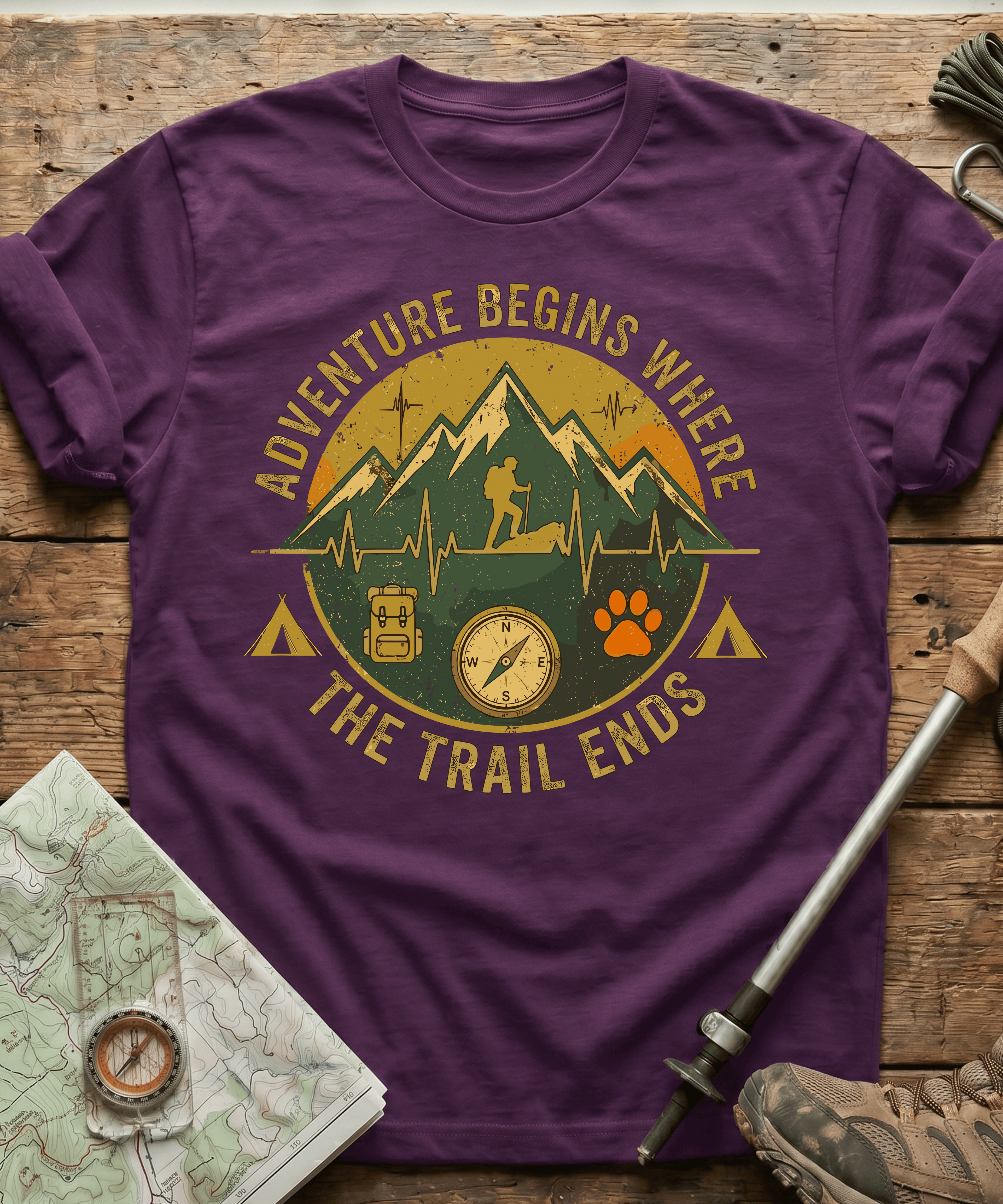 Adventure Begins Where The Trail Ends T-shirt