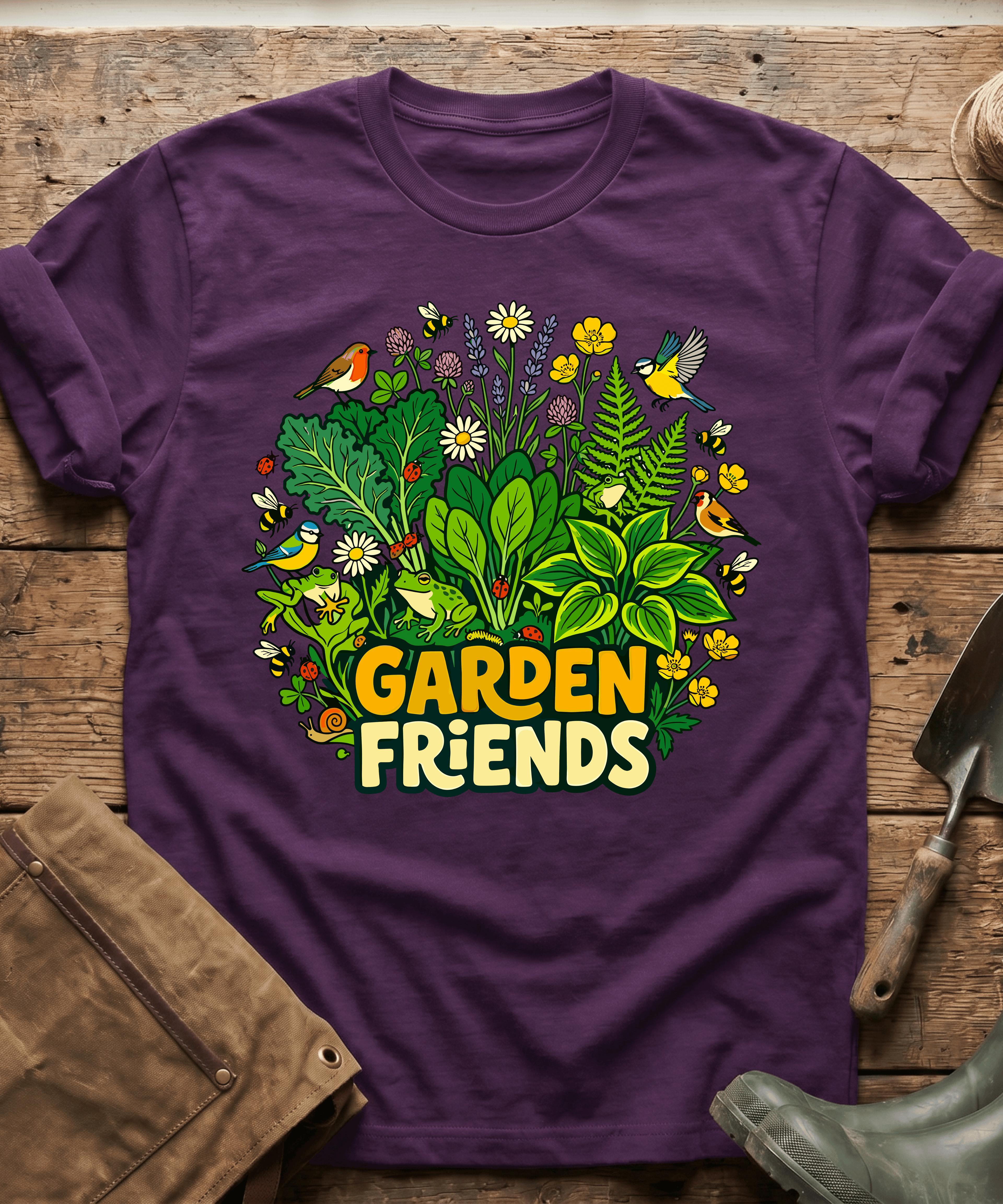 Cute Garden Friends Wildlife T-Shirt