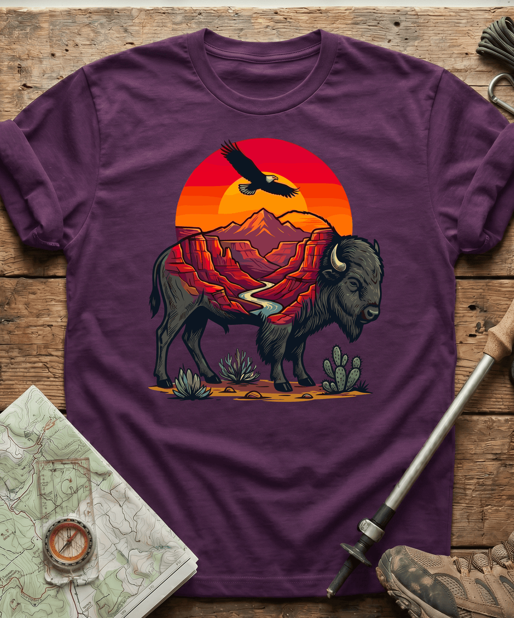 Desert Canyon Bison Eagle T-Shirt