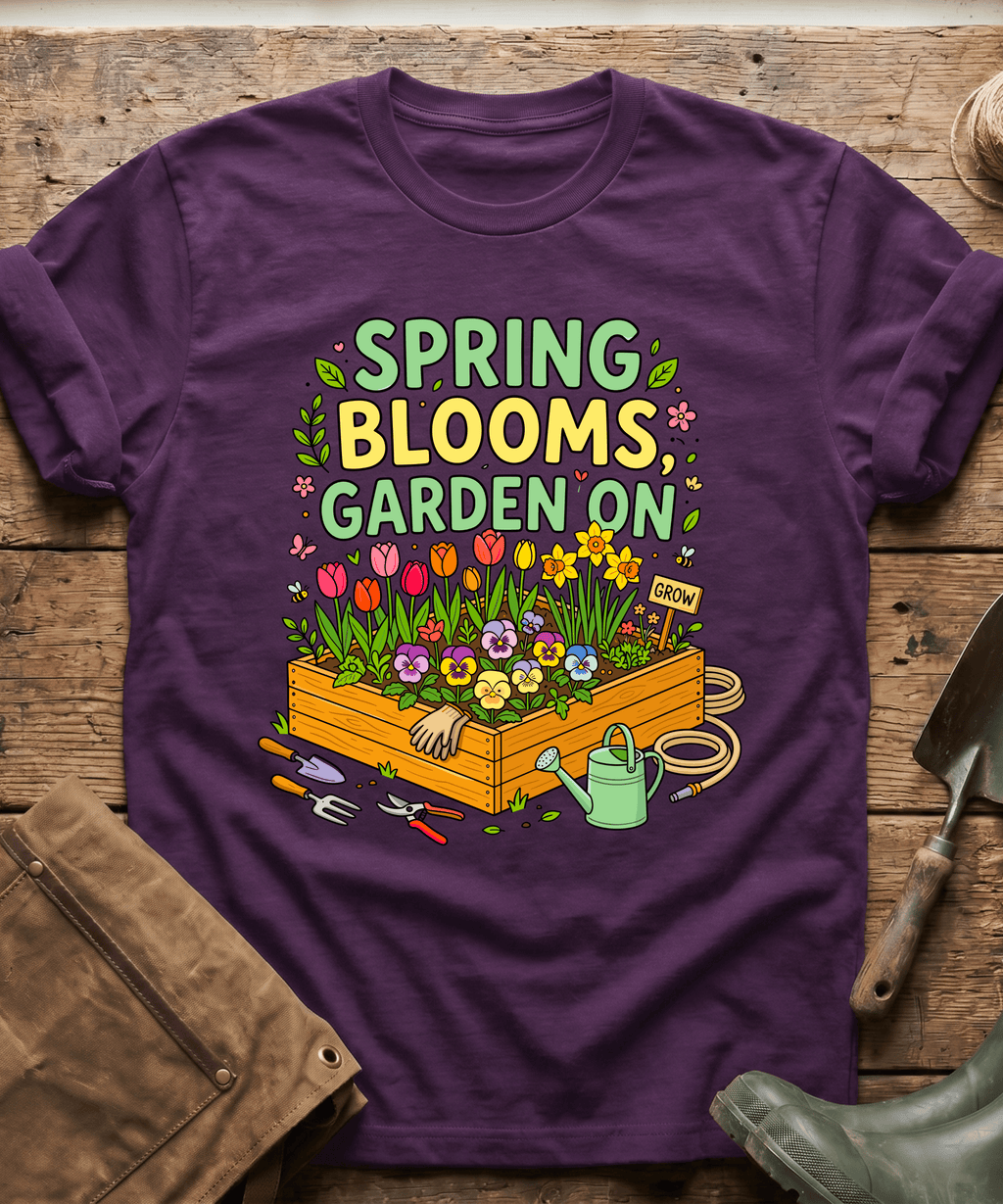Spring Blooms Garden On T-Shirt
