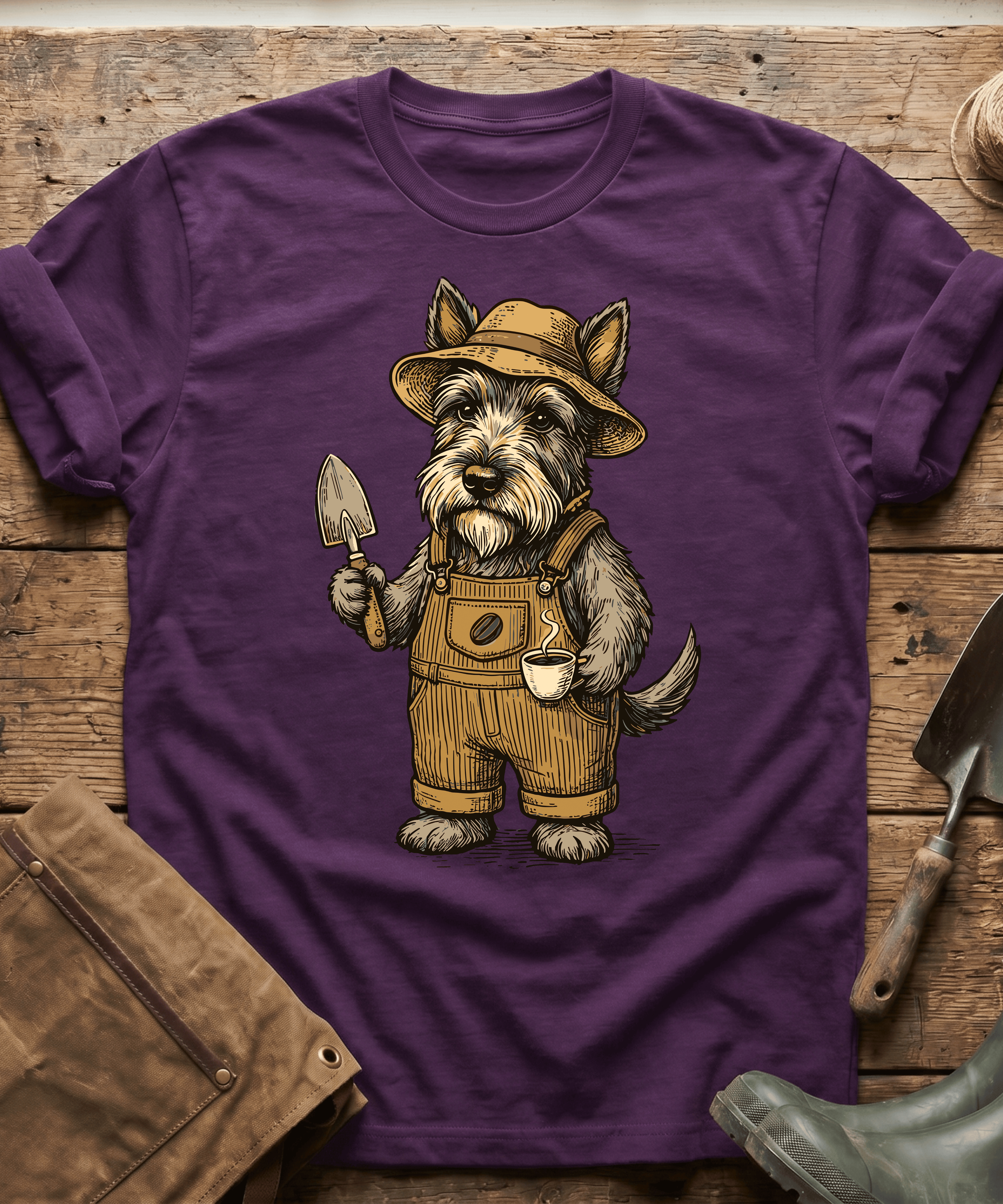 Vintage Gardening Dog Character T-Shirt