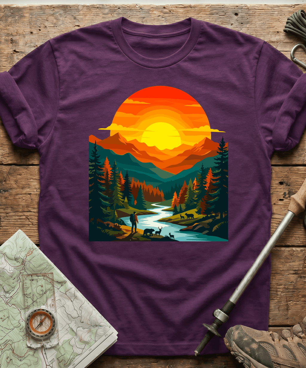 Scenic Wilderness Explorer Sunset T-Shirt