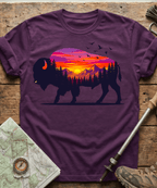 Purple Mountain Bison Sunset T-Shirt