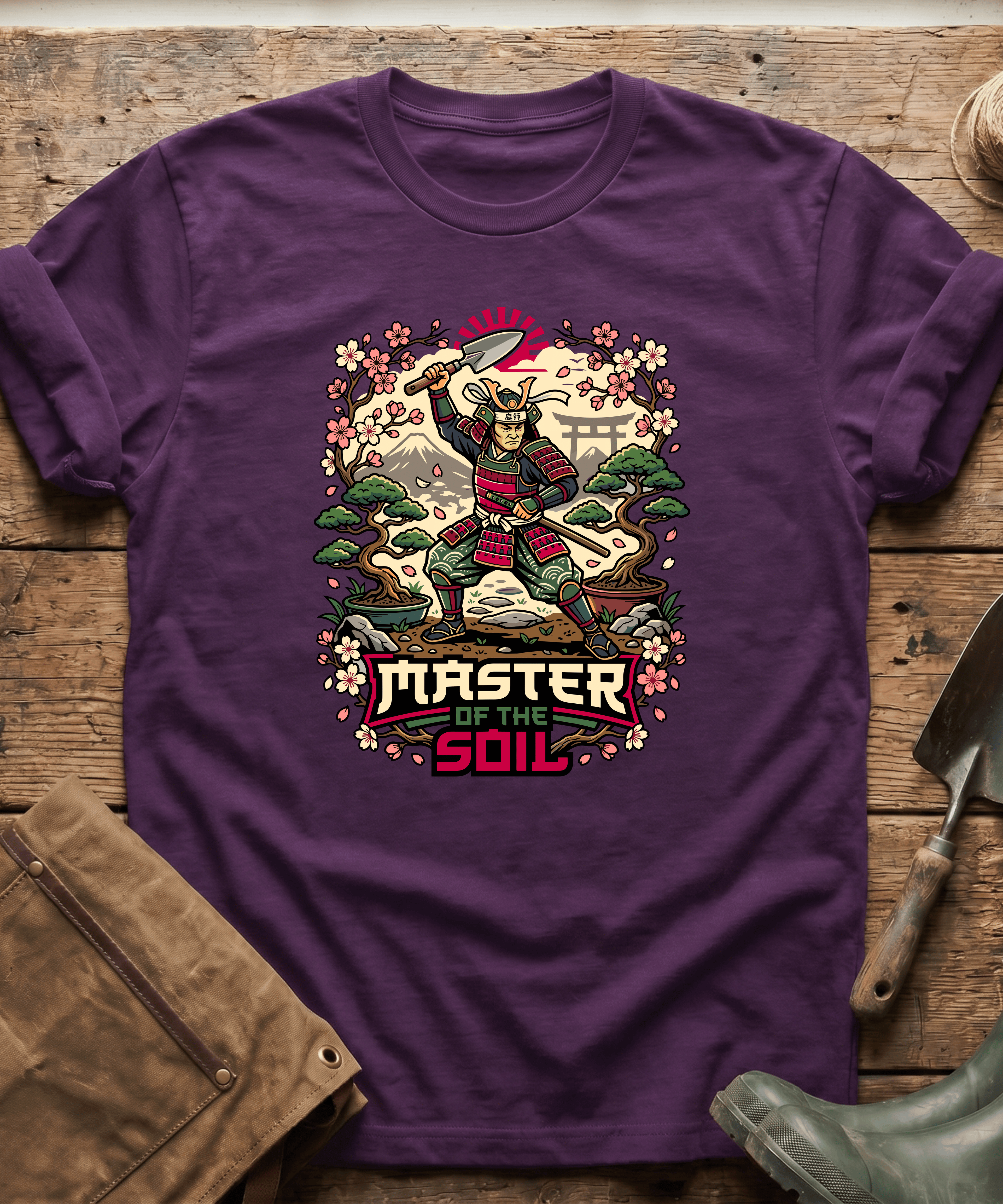 Master Of The Soil Samurai Gardening T-Shirt