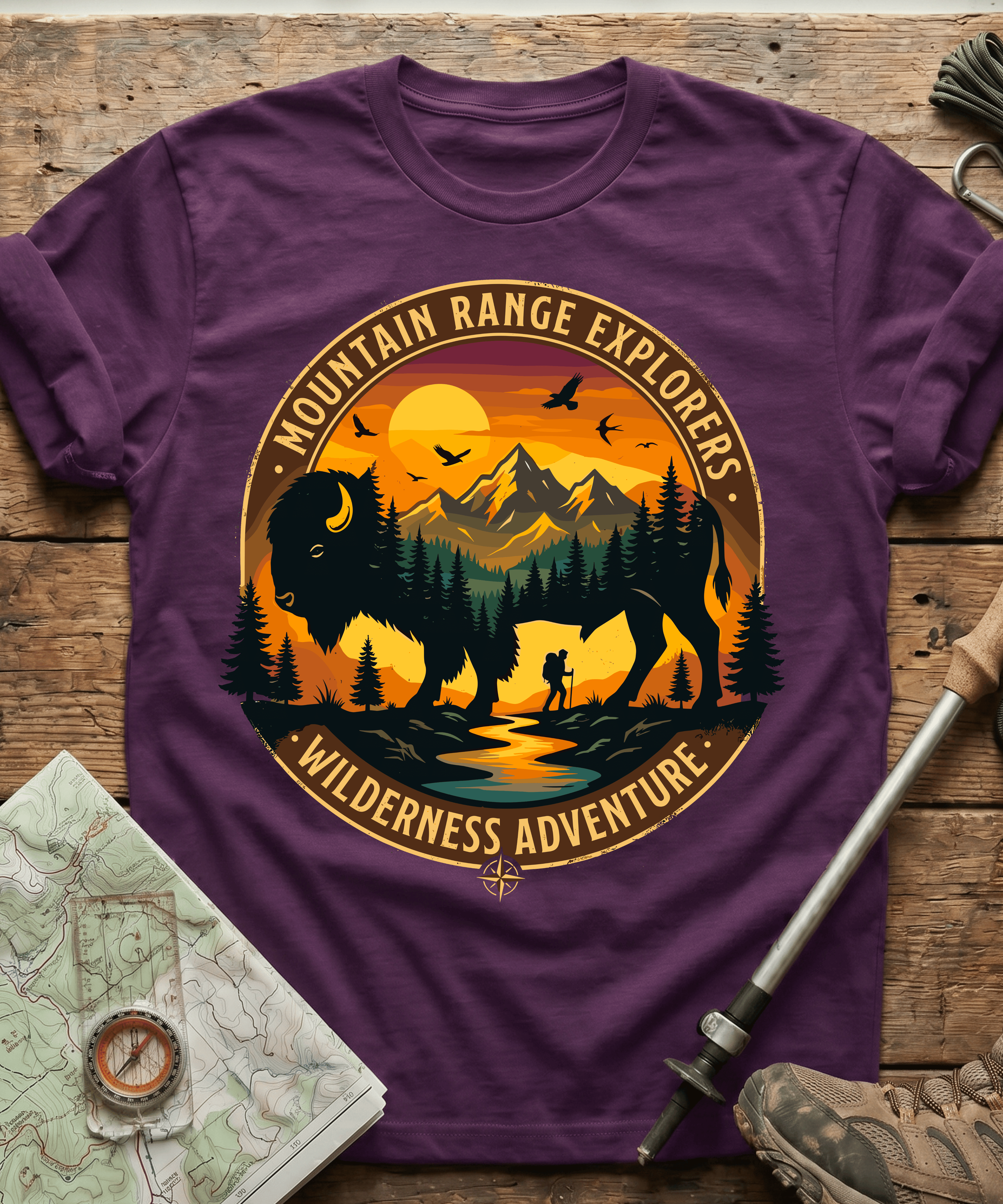 Mountain Range Explorers Wilderness Adventure T-shirt