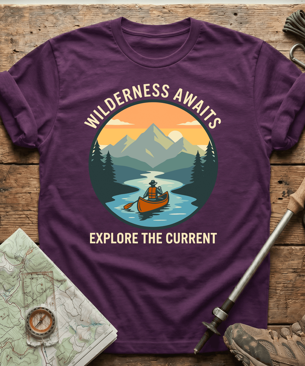 Wilderness Awaits Explore The Current T-shirt